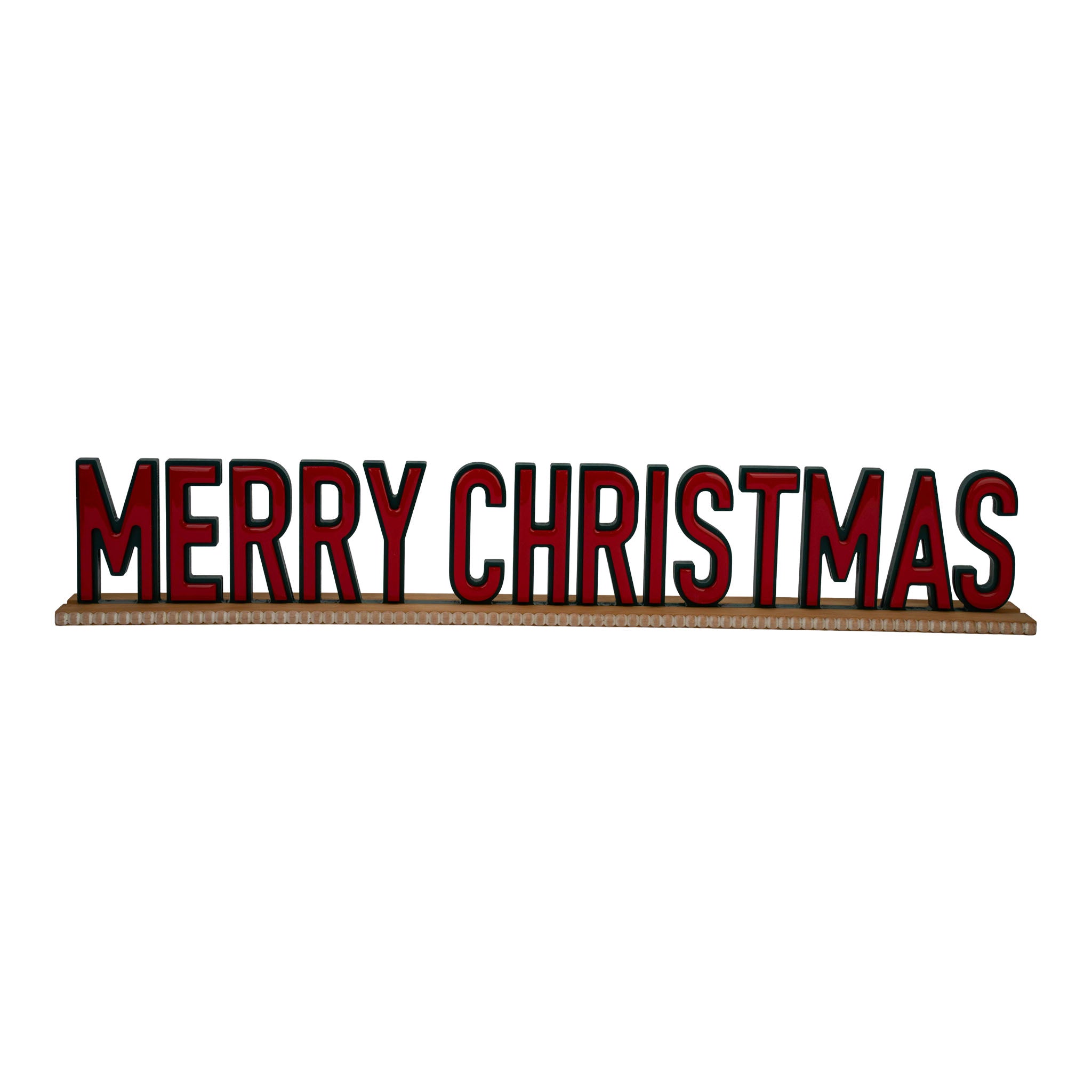 80cm Merry Christmas Red & Green Sign - Seasonal Decor