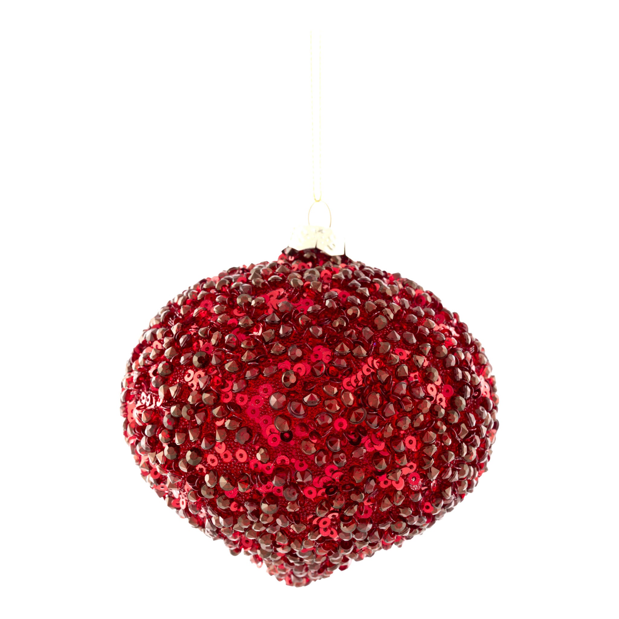 10cm Red Crystal Drop - Seasonal Decor