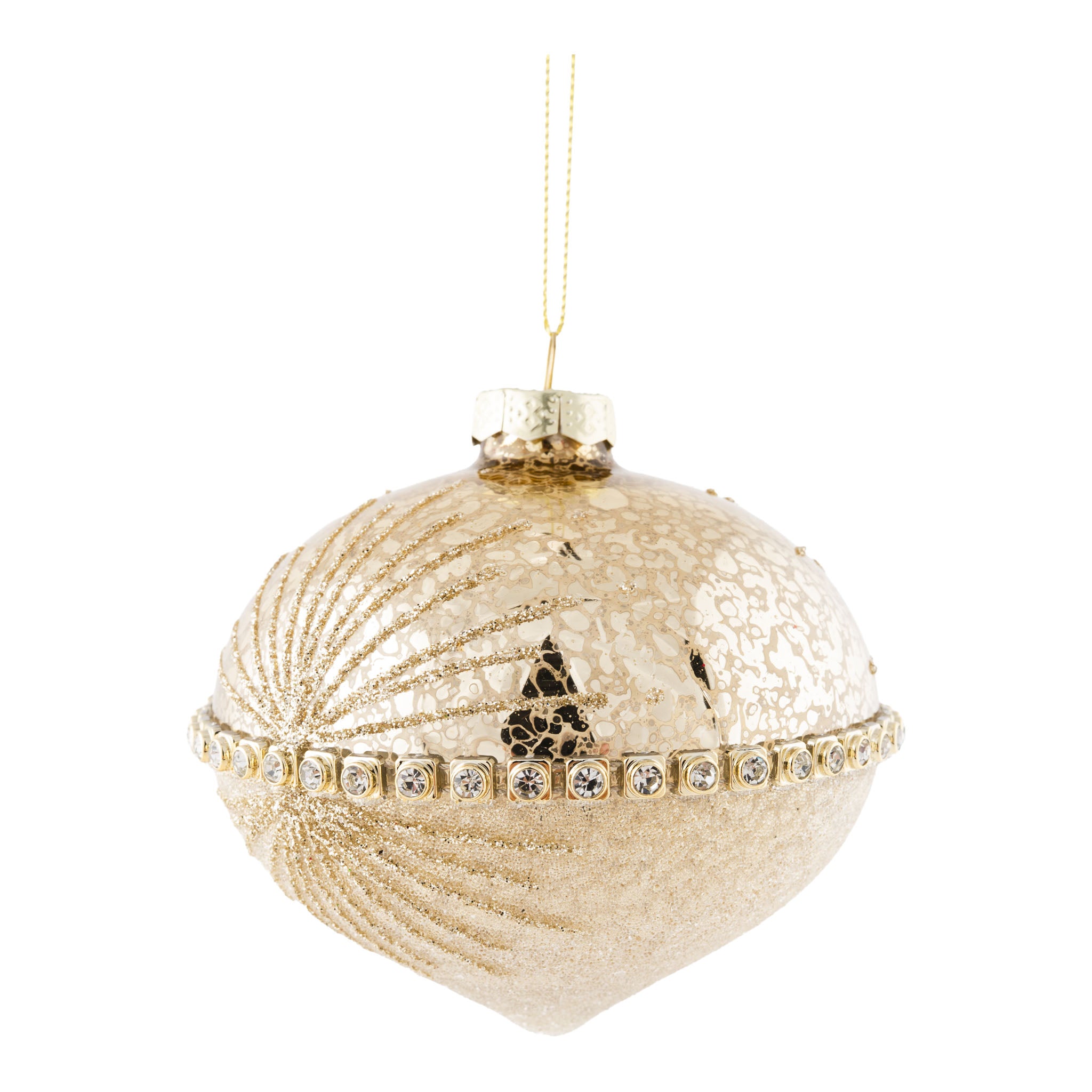 10cm Gold Starburst Drop - Seasonal Decor