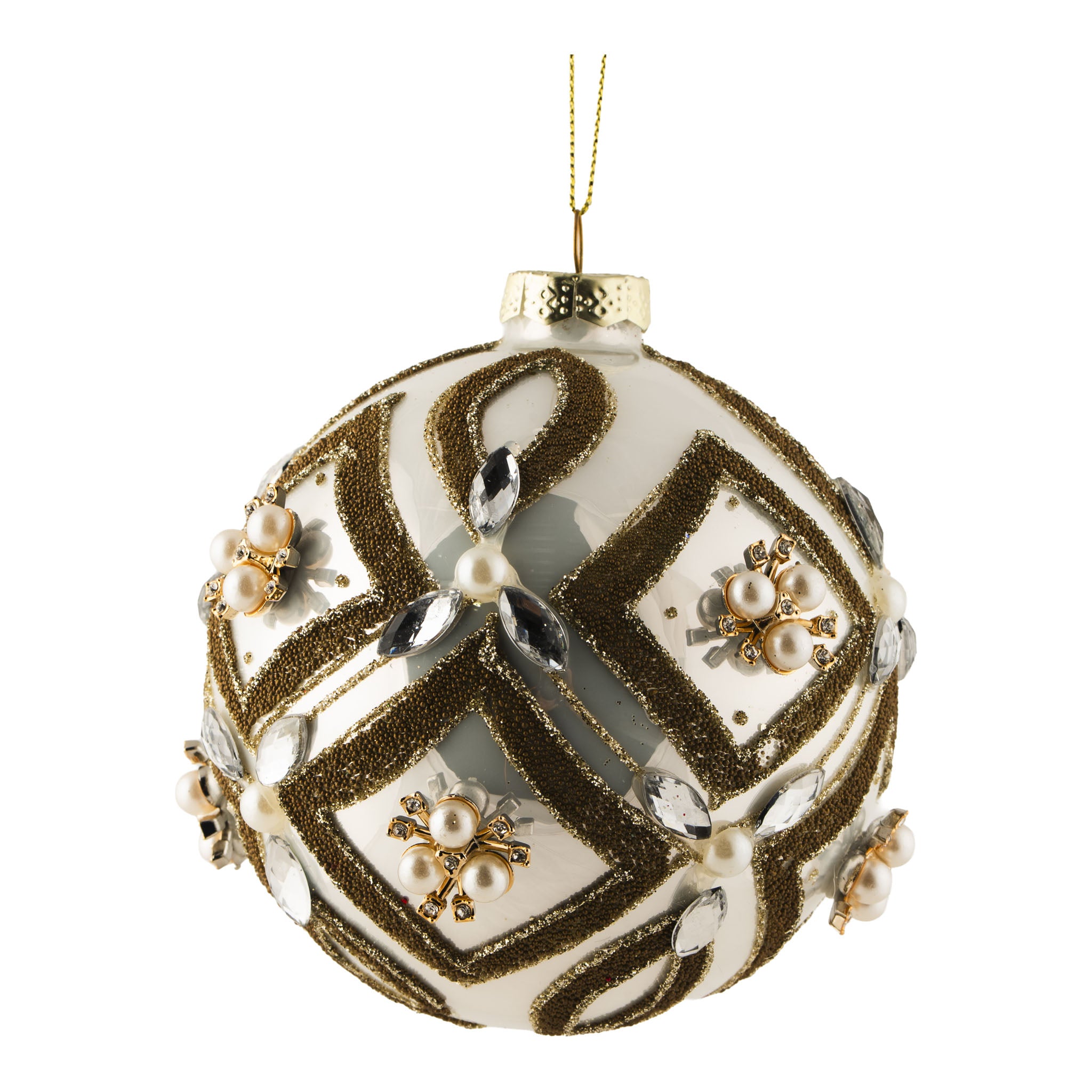 10cm Elegant Pearl White Ball - Seasonal Decor