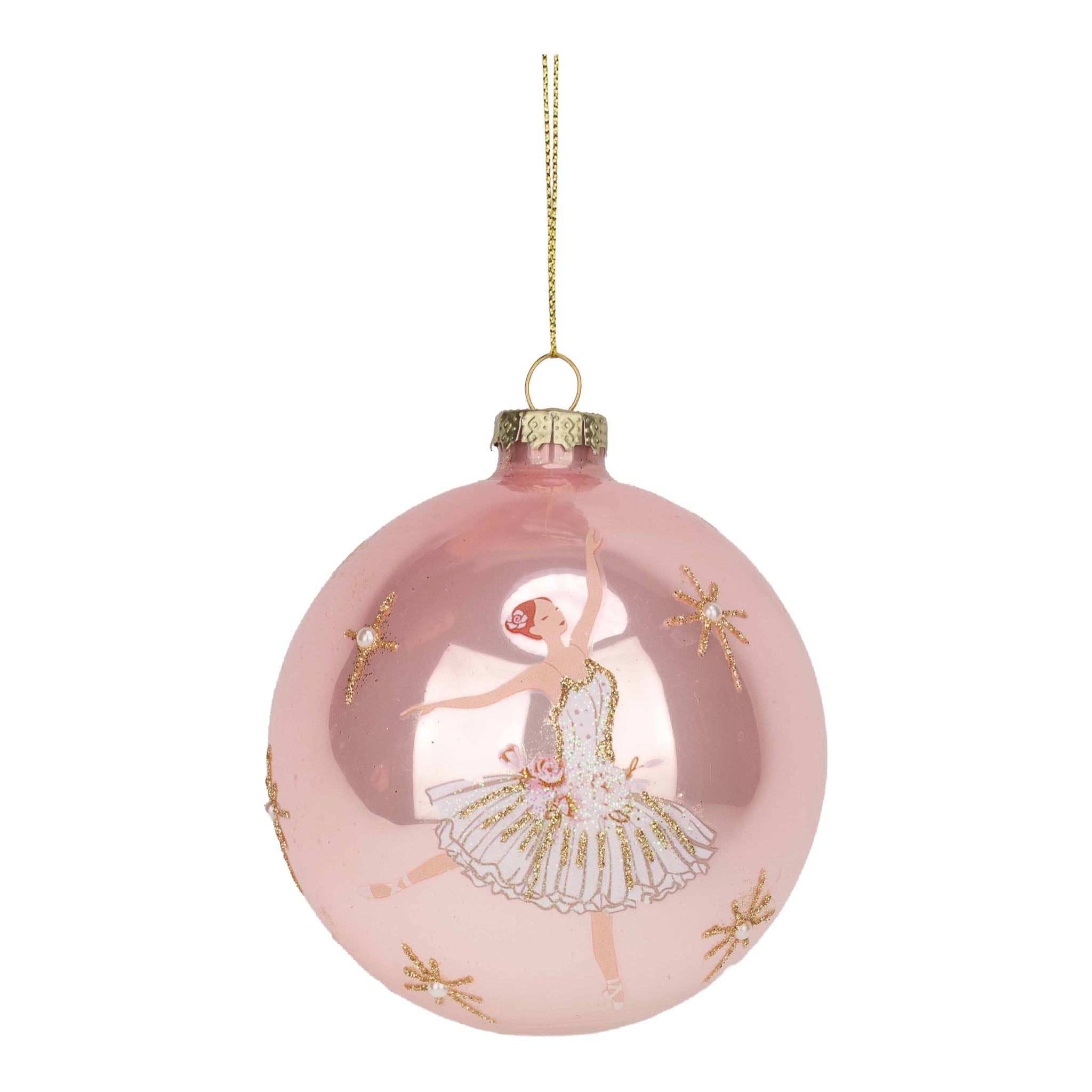10cm Pink Ballerina Ball - Seasonal Decor