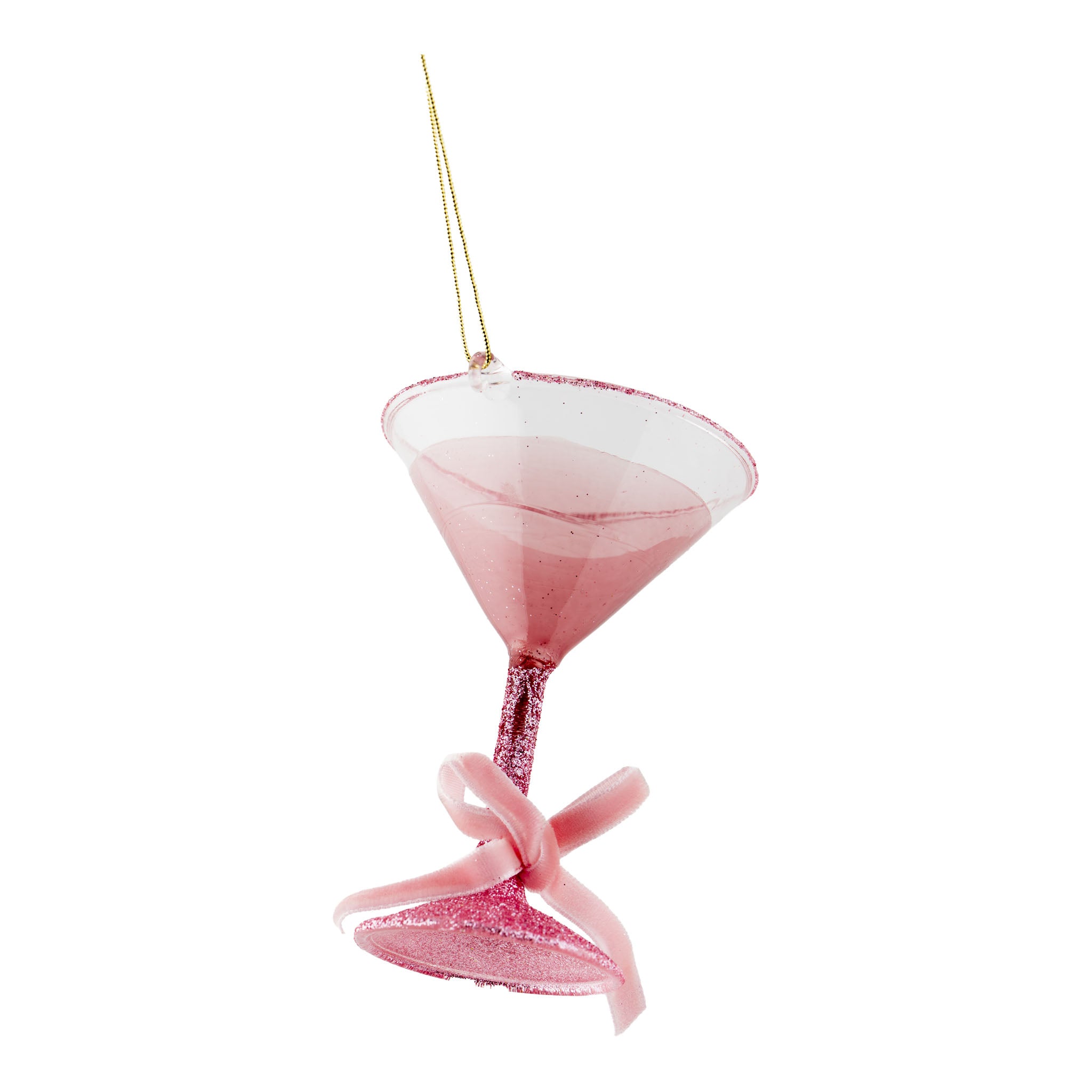 10cm Pink Martini Glass - Seasonal Decor