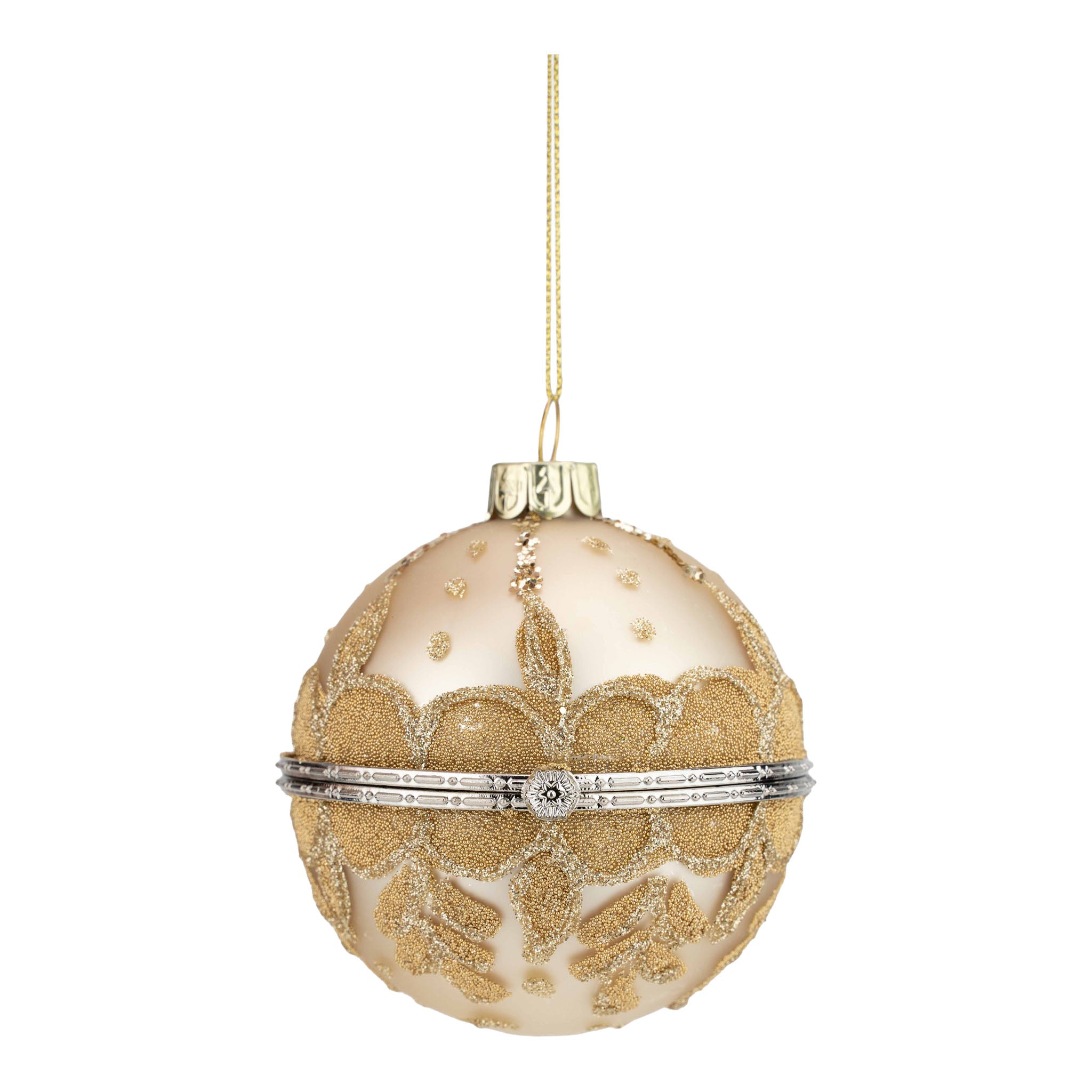 9cm Gold Ball Trinket Box - Seasonal Decor