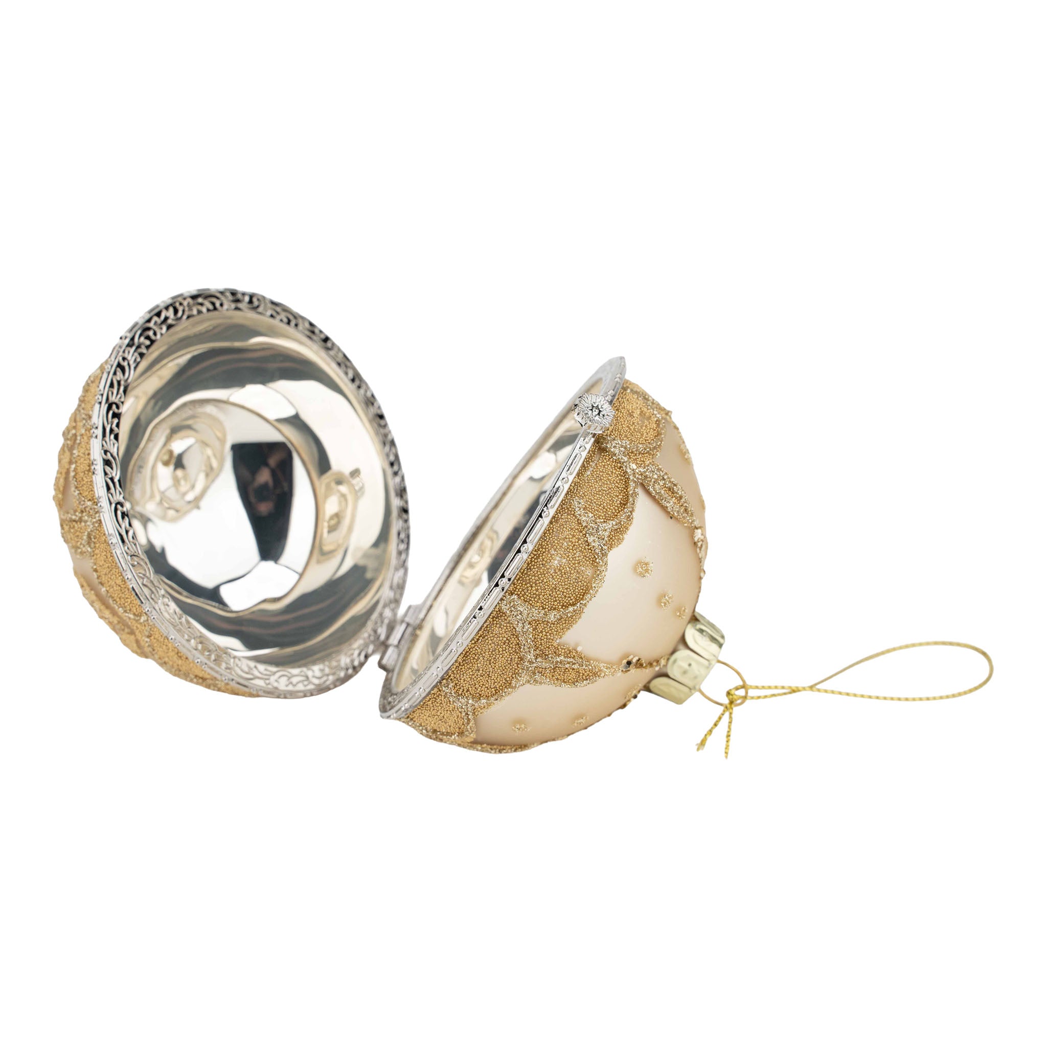 9cm Gold Ball Trinket Box - Seasonal Decor