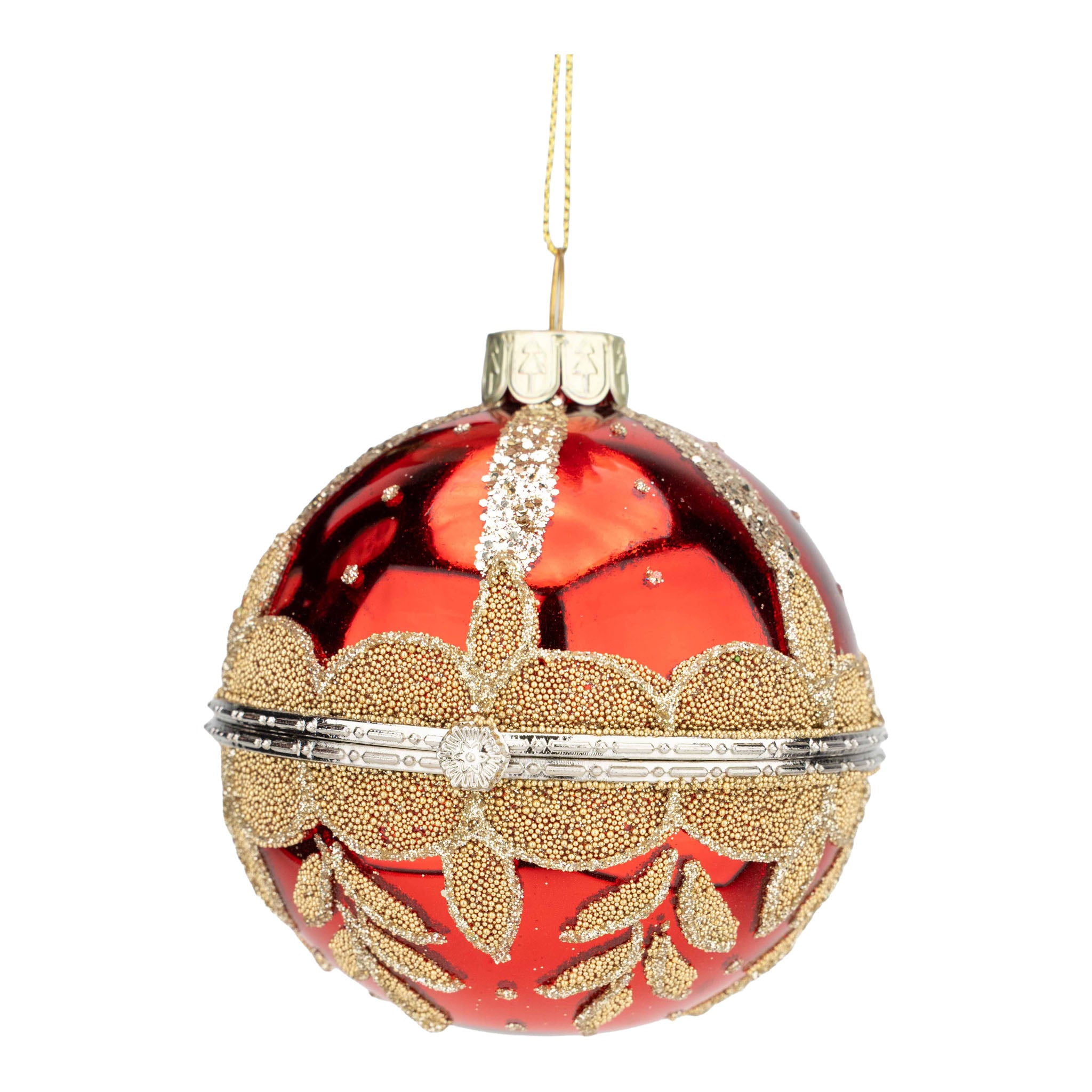 9cm Red Ball Trinket Box - Seasonal Decor