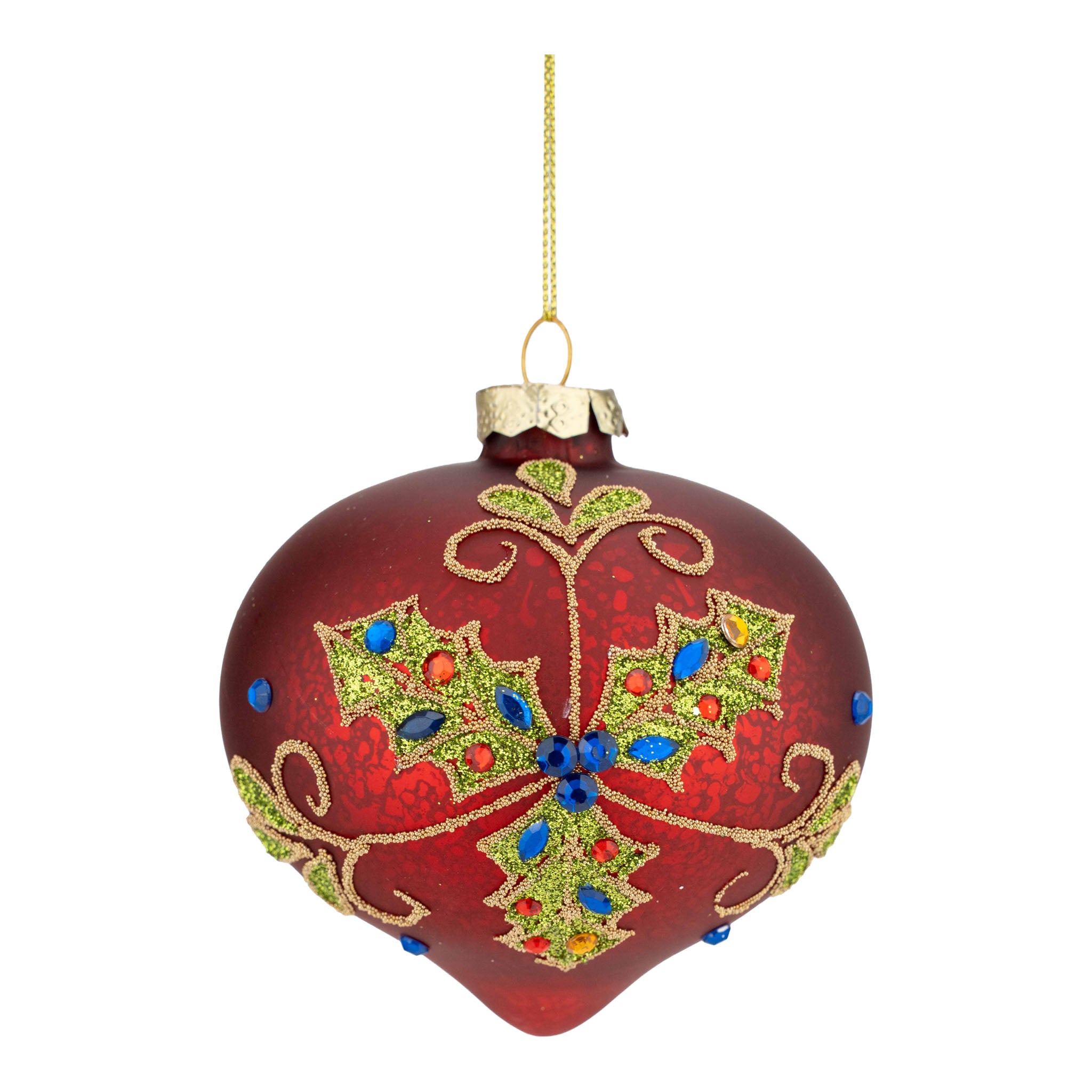 10cm Red Green Holly Drop - Seasonal Decor
