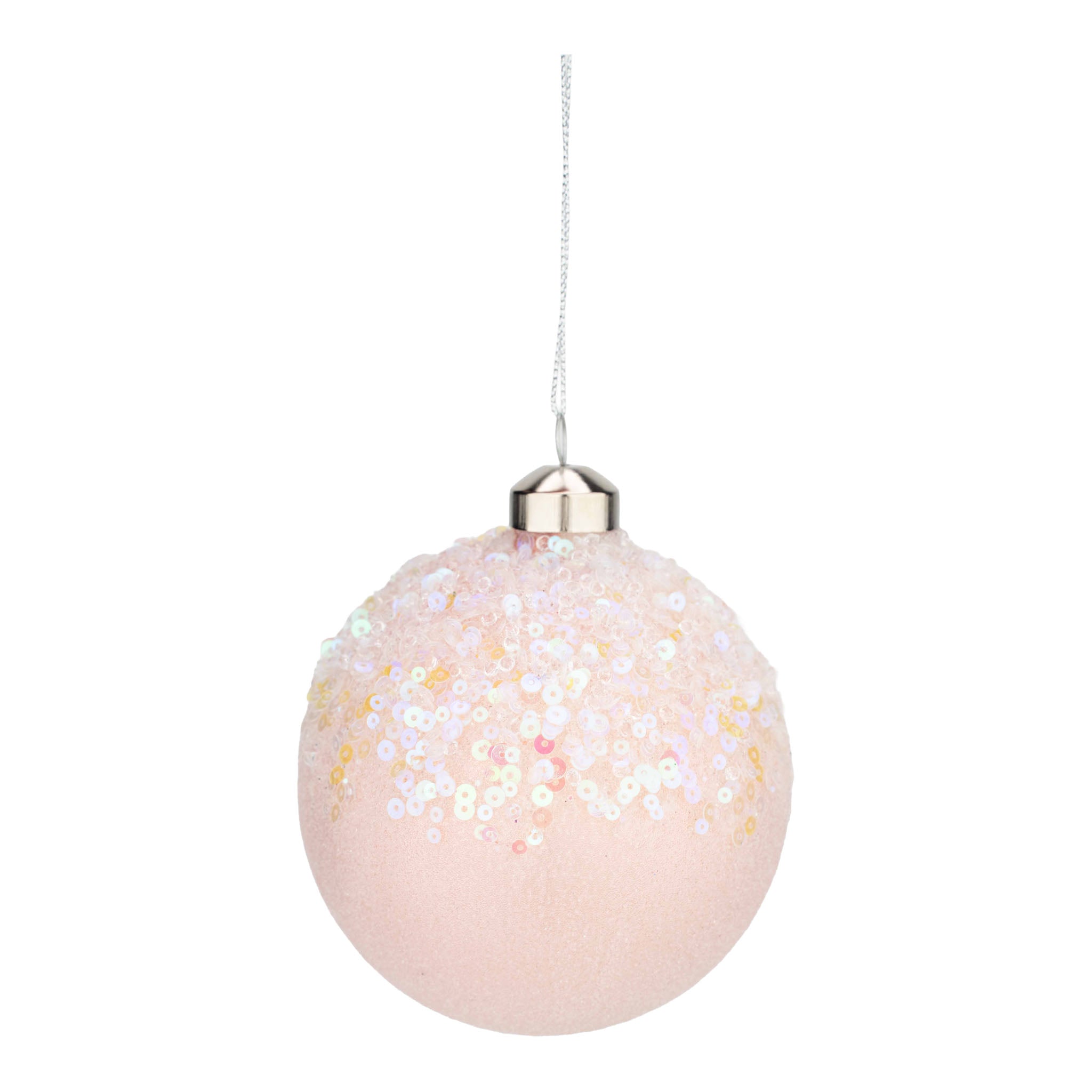 10cm Pink Drip Ball - Seasonal Decor