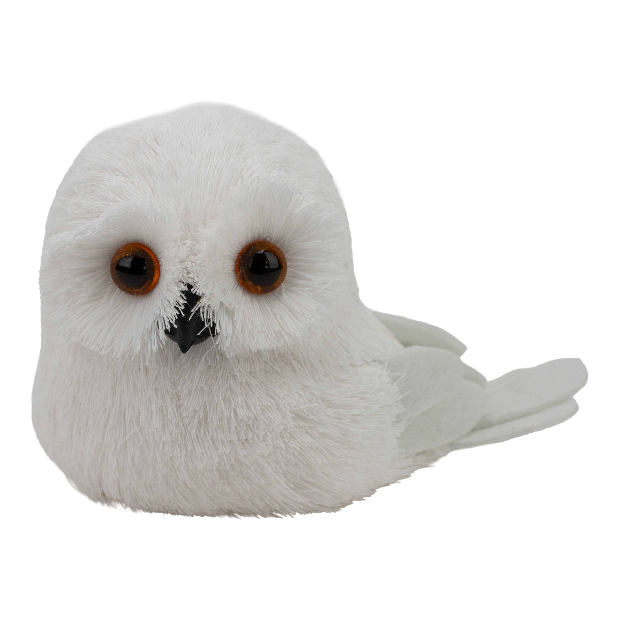 11cm White Owl Sitting - Seasonal Decor