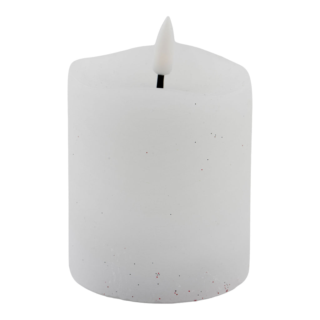Aurelia 7.5cm D x 8.5cm H White LED Candle - Seasonal Decor