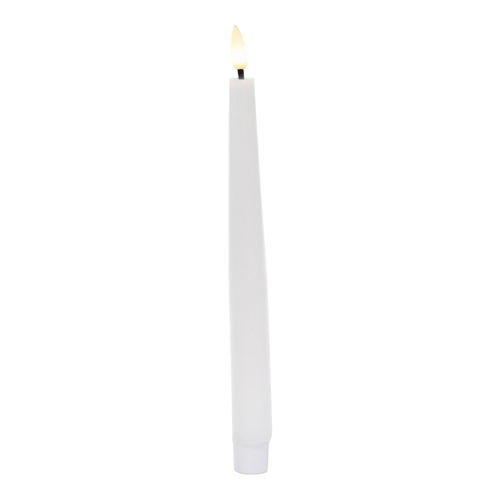 Aurelia 2.2cm D x 22cm H Set of 2 Taper LED White Candle - Seasonal Decor