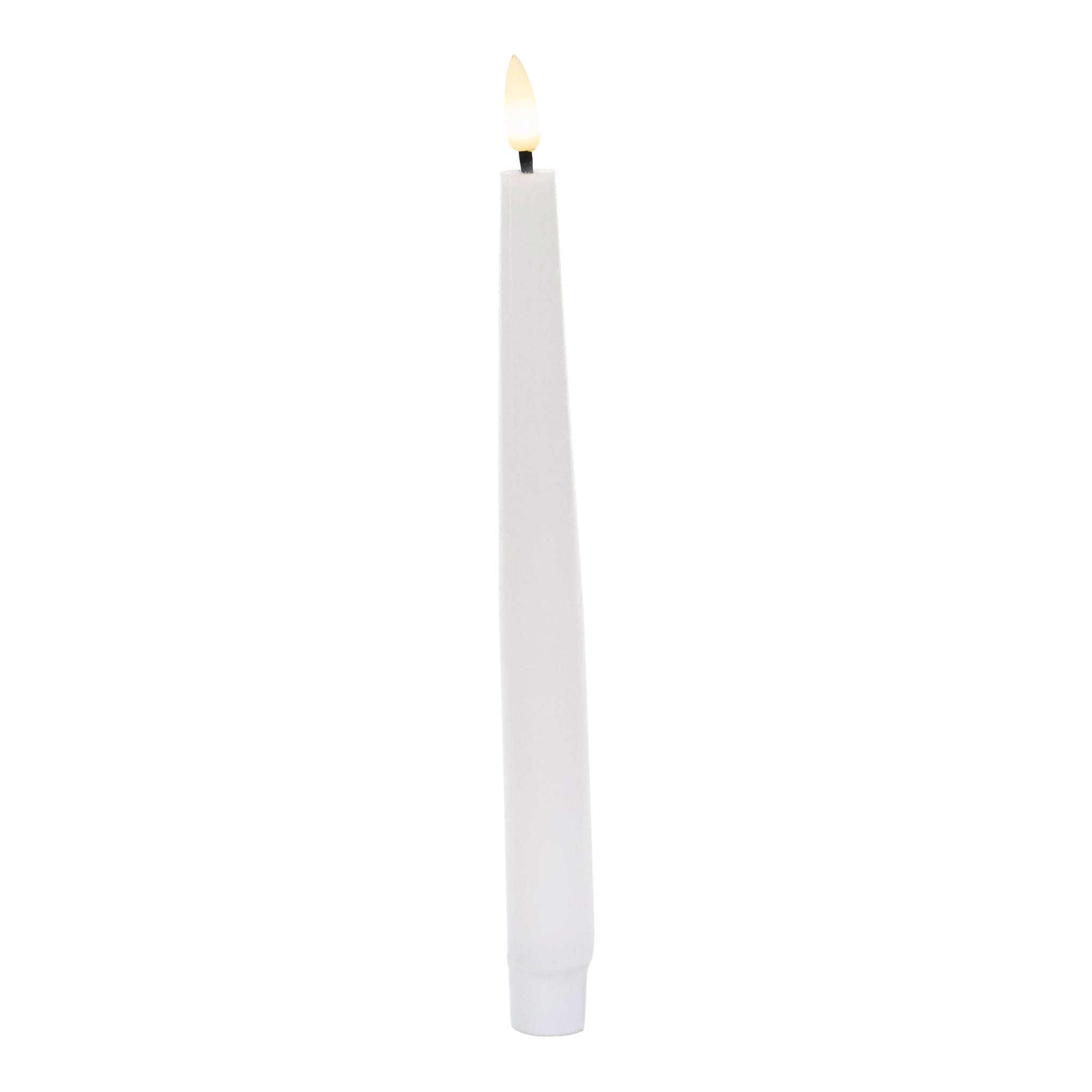Aurelia 2.2cm D x 22cm H Set of 2 Taper LED White Candle - Seasonal Decor