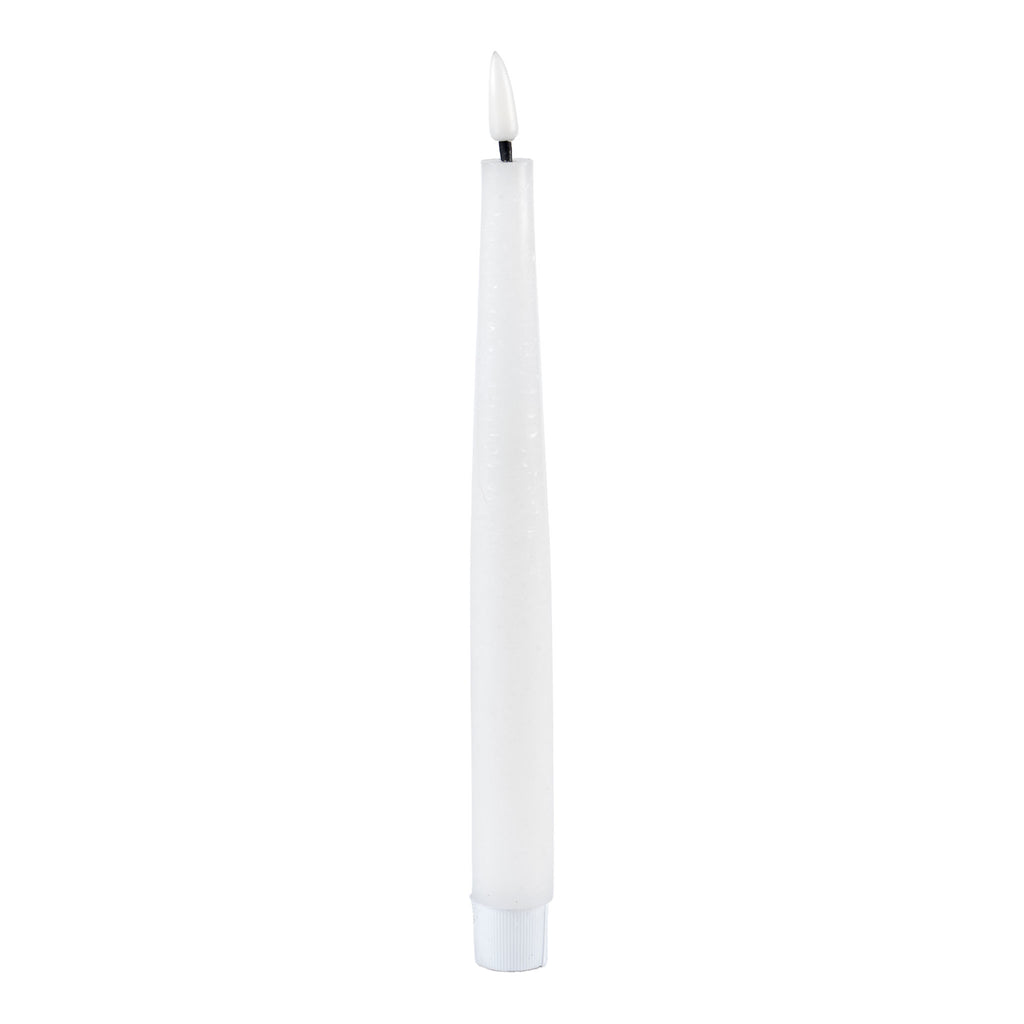 Aurelia 2.2cm D x 22cm H Set of 2 Taper LED White Candle - Seasonal Decor
