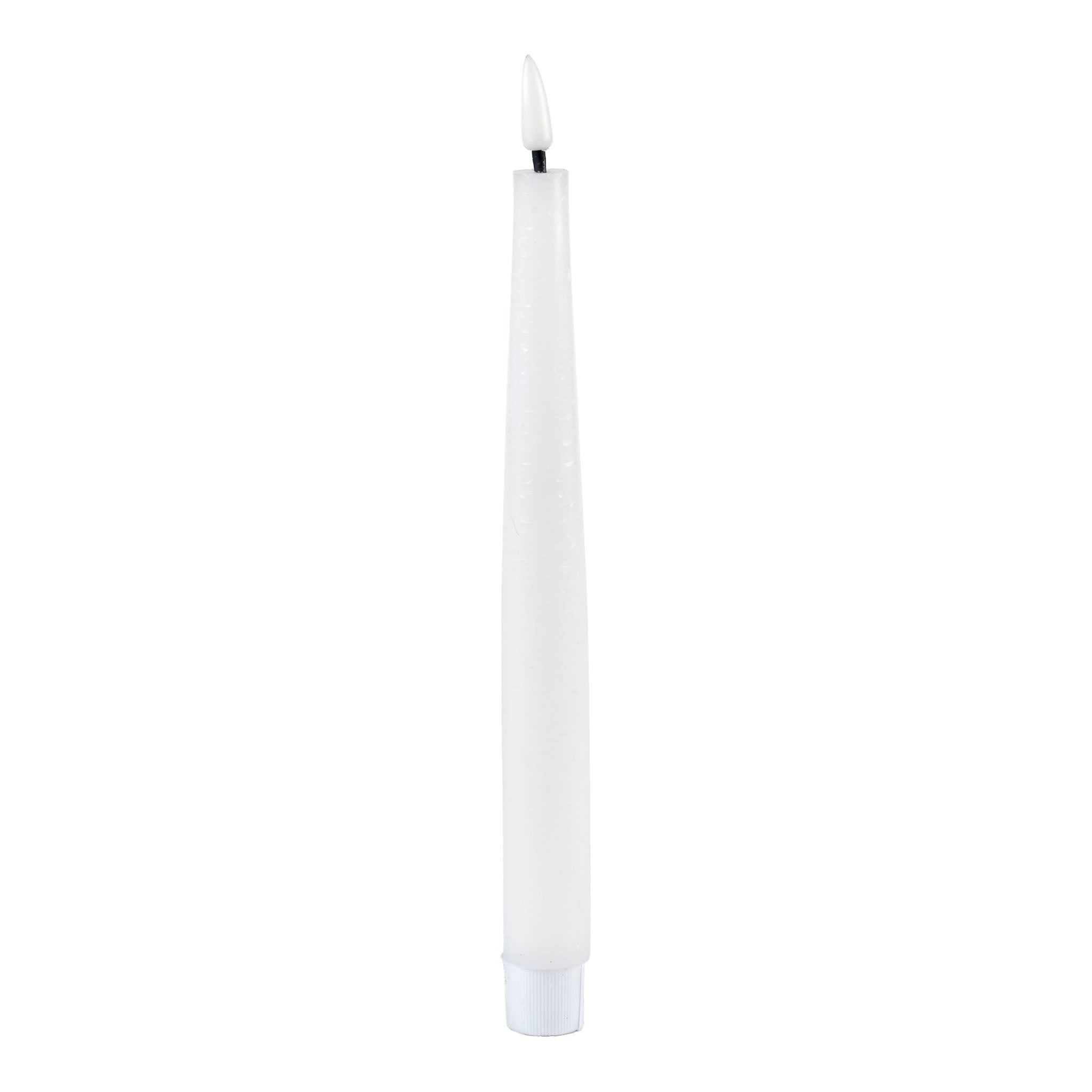 Aurelia 2.2cm D x 22cm H Set of 2 Taper LED White Candle - Seasonal Decor