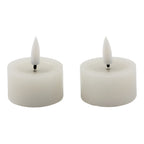 Aurelia 4.5cm D x 2.5cm H Set of 2 Tealight LED White Candle - Seasonal Decor