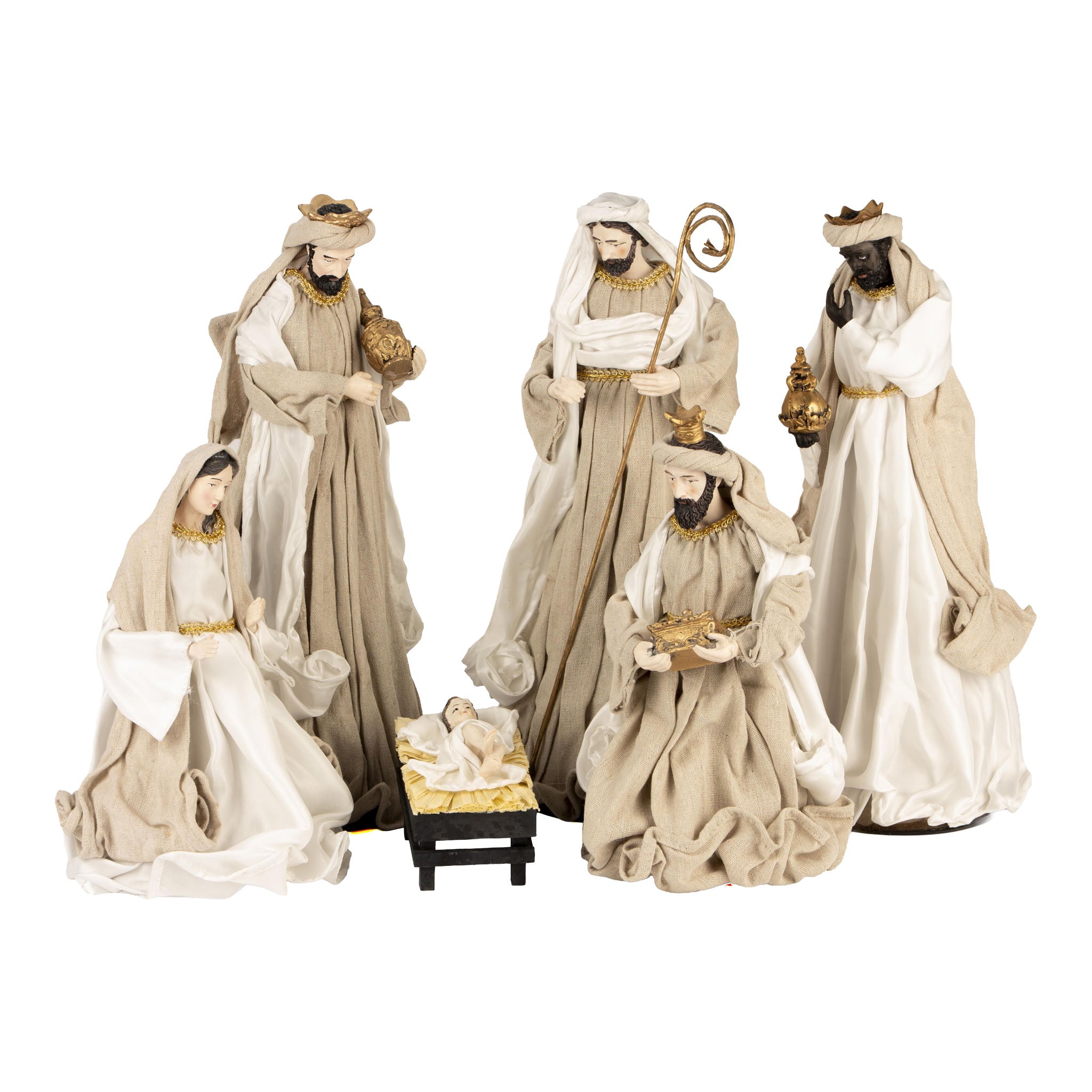 40cm 6 Piece Nativity Natural - Seasonal Decor