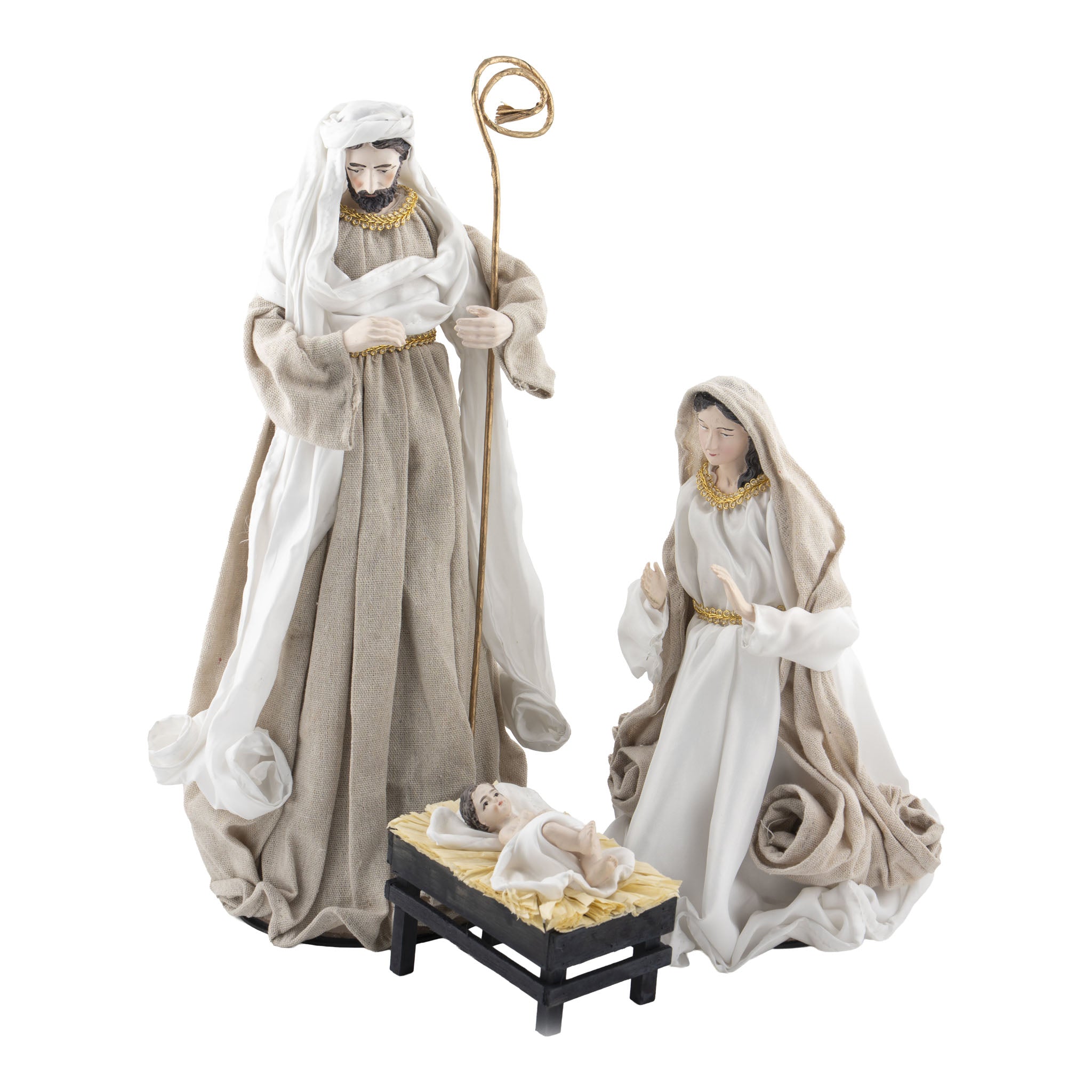 40cm 3 Piece Nativity Natural - Seasonal Decor