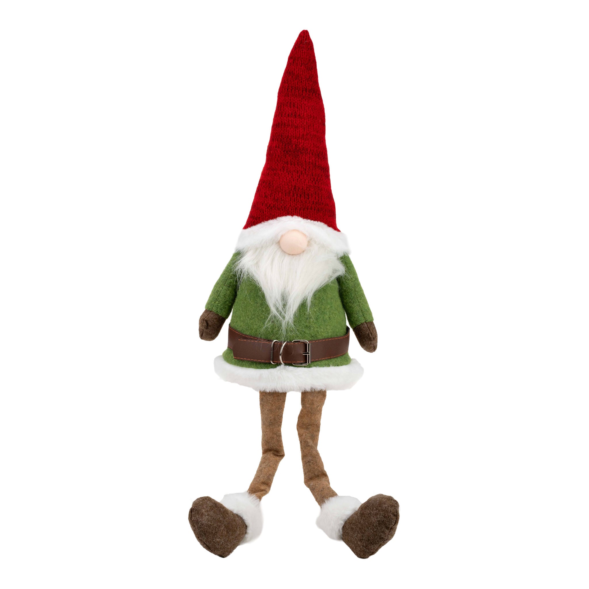 51cm Sitting Gnome Red Green - Seasonal Decor