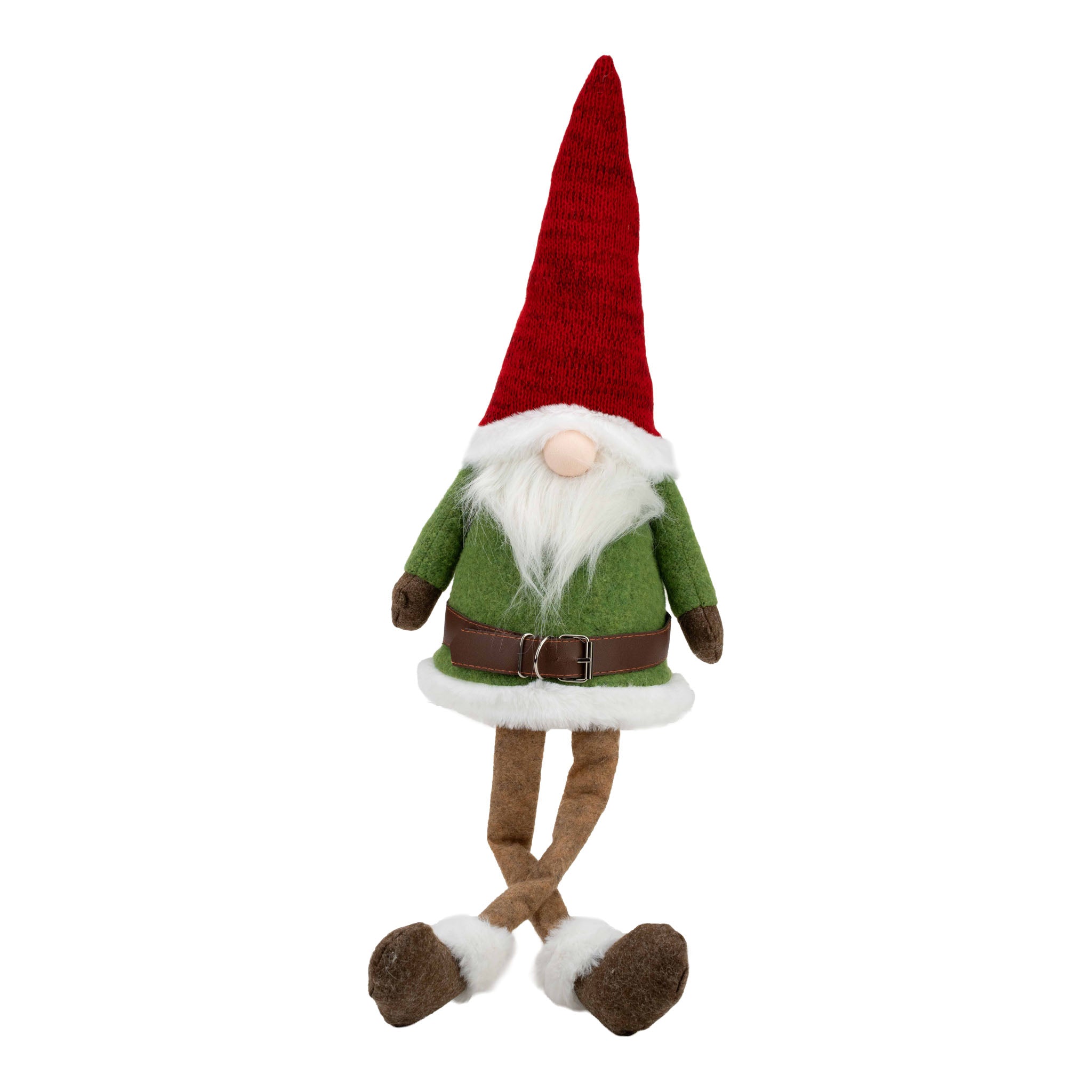 51cm Sitting Gnome Red Green - Seasonal Decor