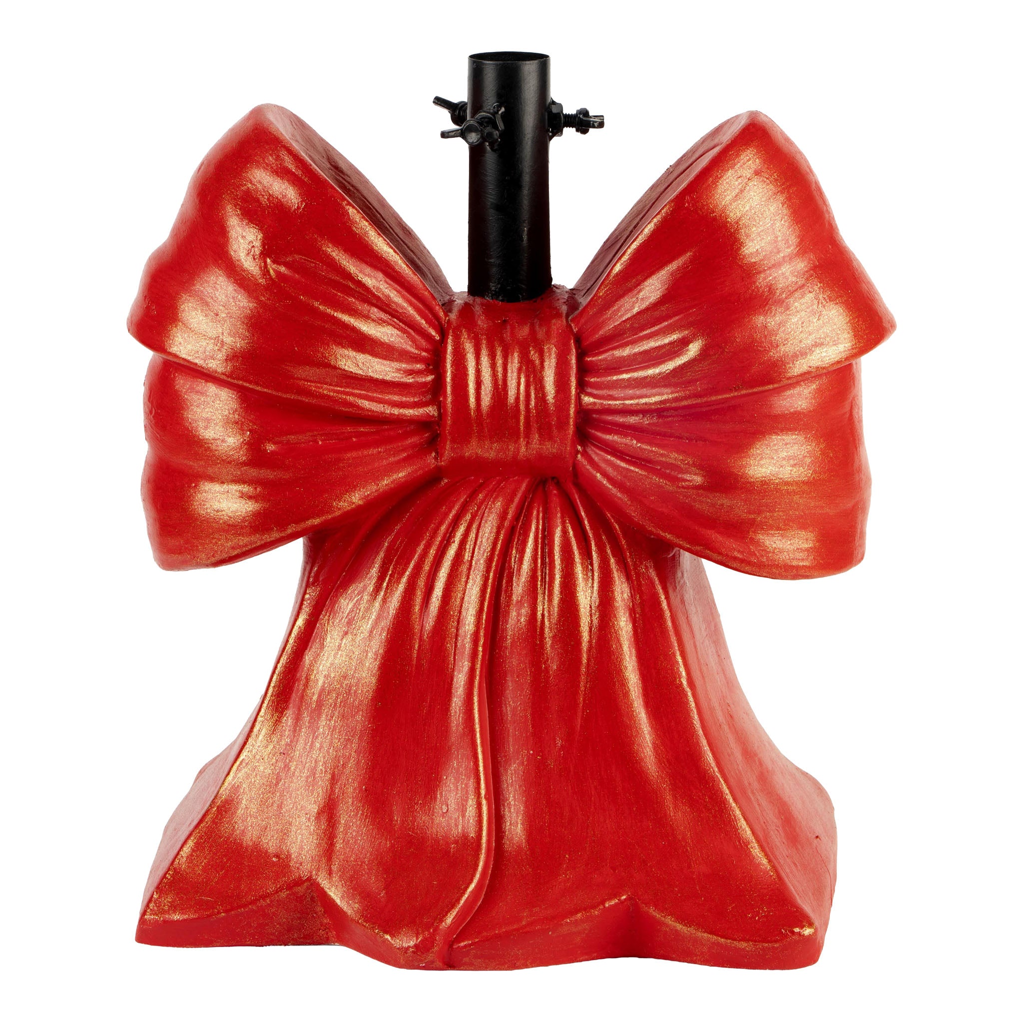 40cm Red Bow Tree Base - Seasonal Decor