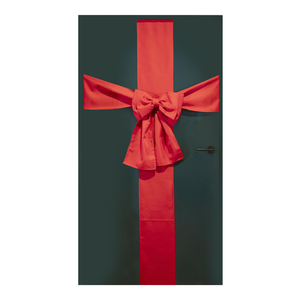 200cm Wrap the Door Weatherproof Red Bow - Seasonal Decor