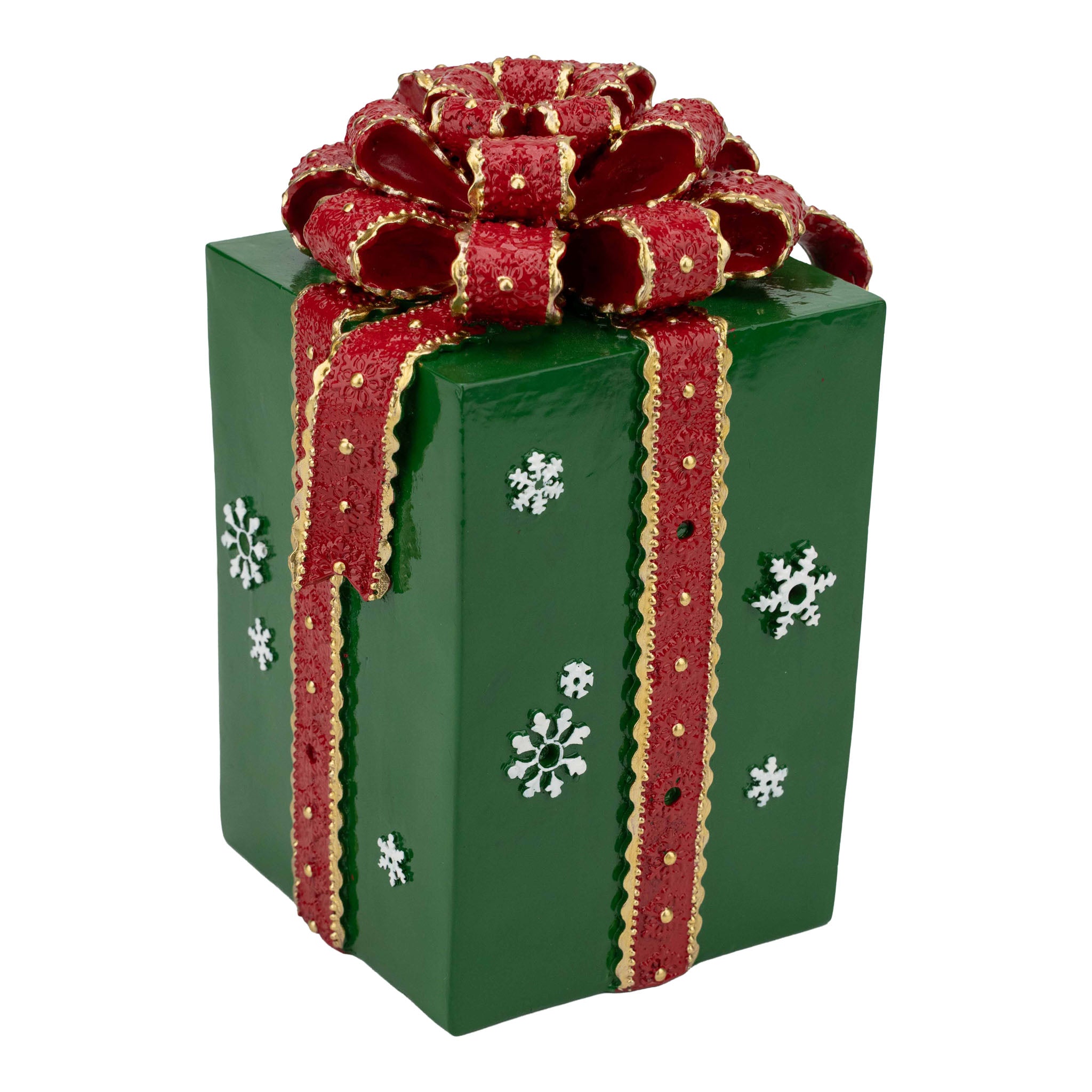 20cm Green Gift Box - Seasonal Decor