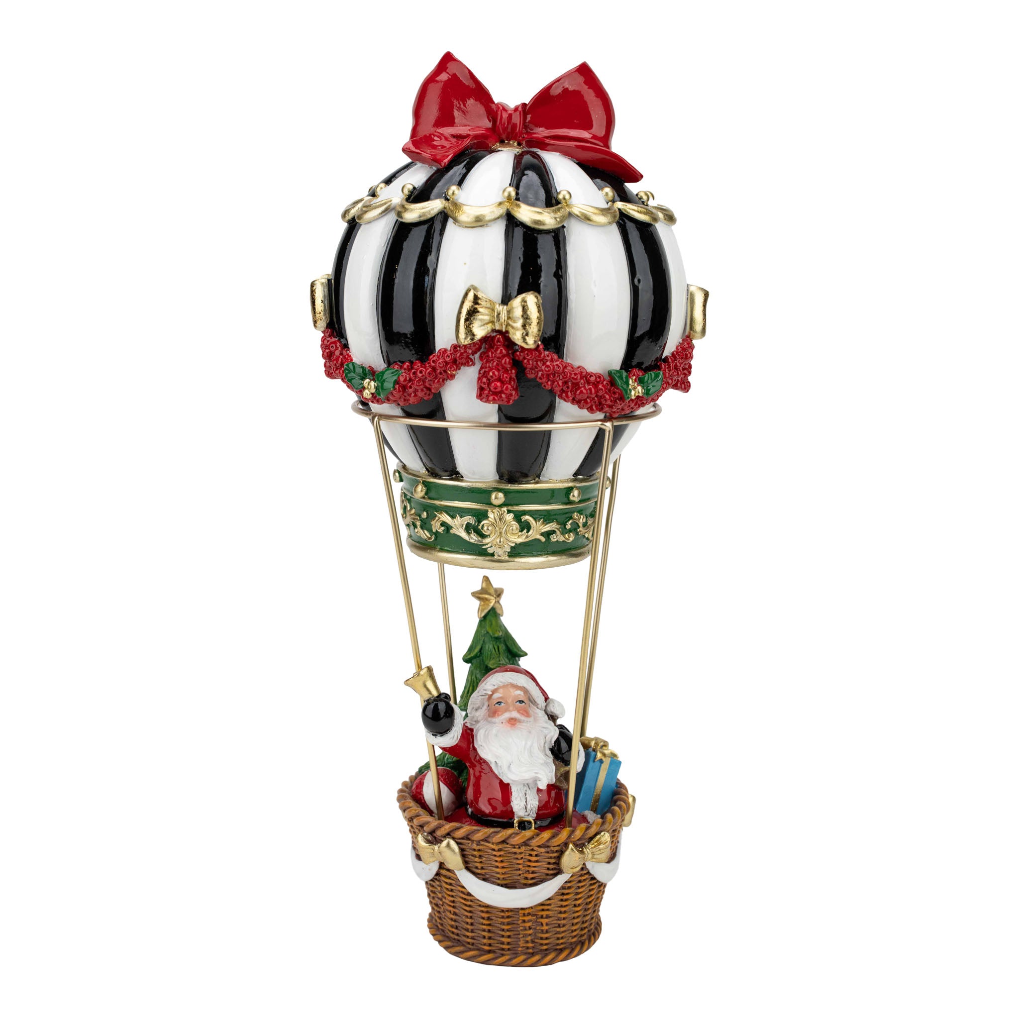 37cm Santa Hot Air Balloon - Seasonal Decor