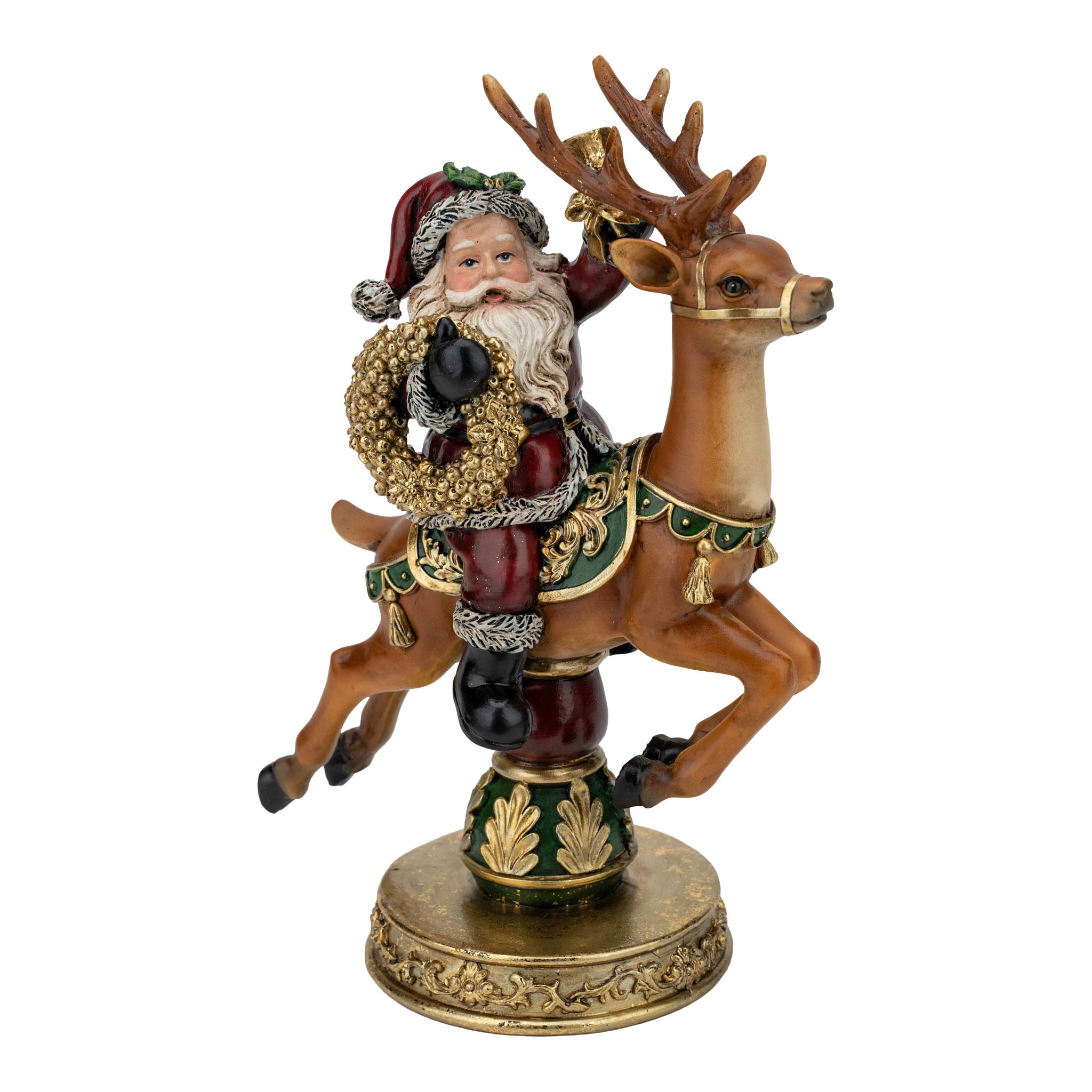 28cm Santa Deer Carousel - Seasonal Decor