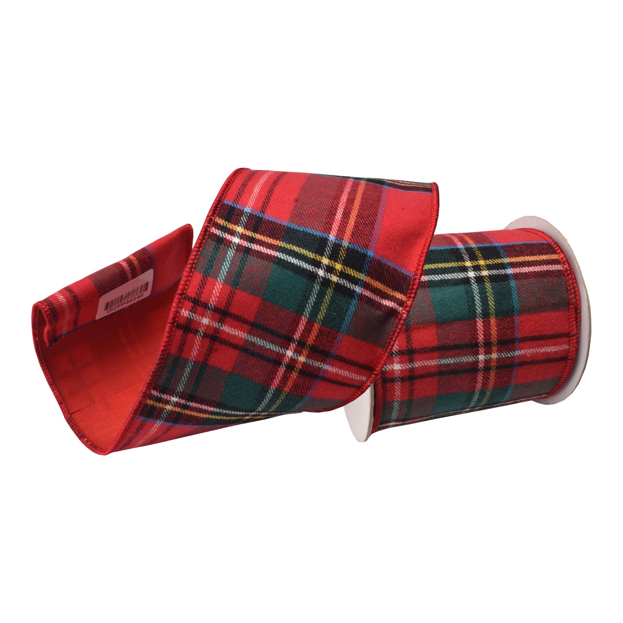 100mm Red Green Tartan Ribbon 9.14 Mts L - Seasonal Decor