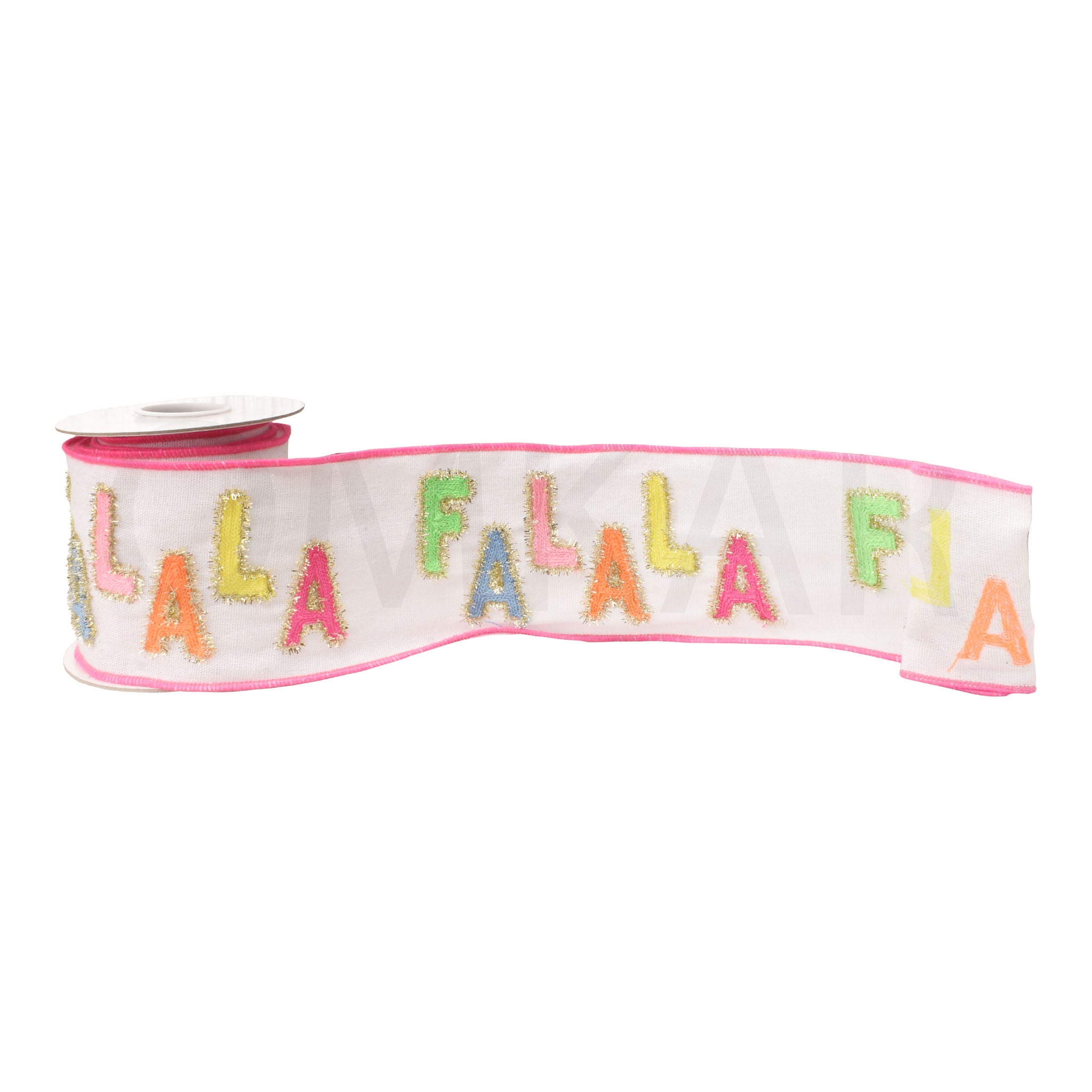 100mm Fa La La Ribbon 9.14 Mts L - Seasonal Decor