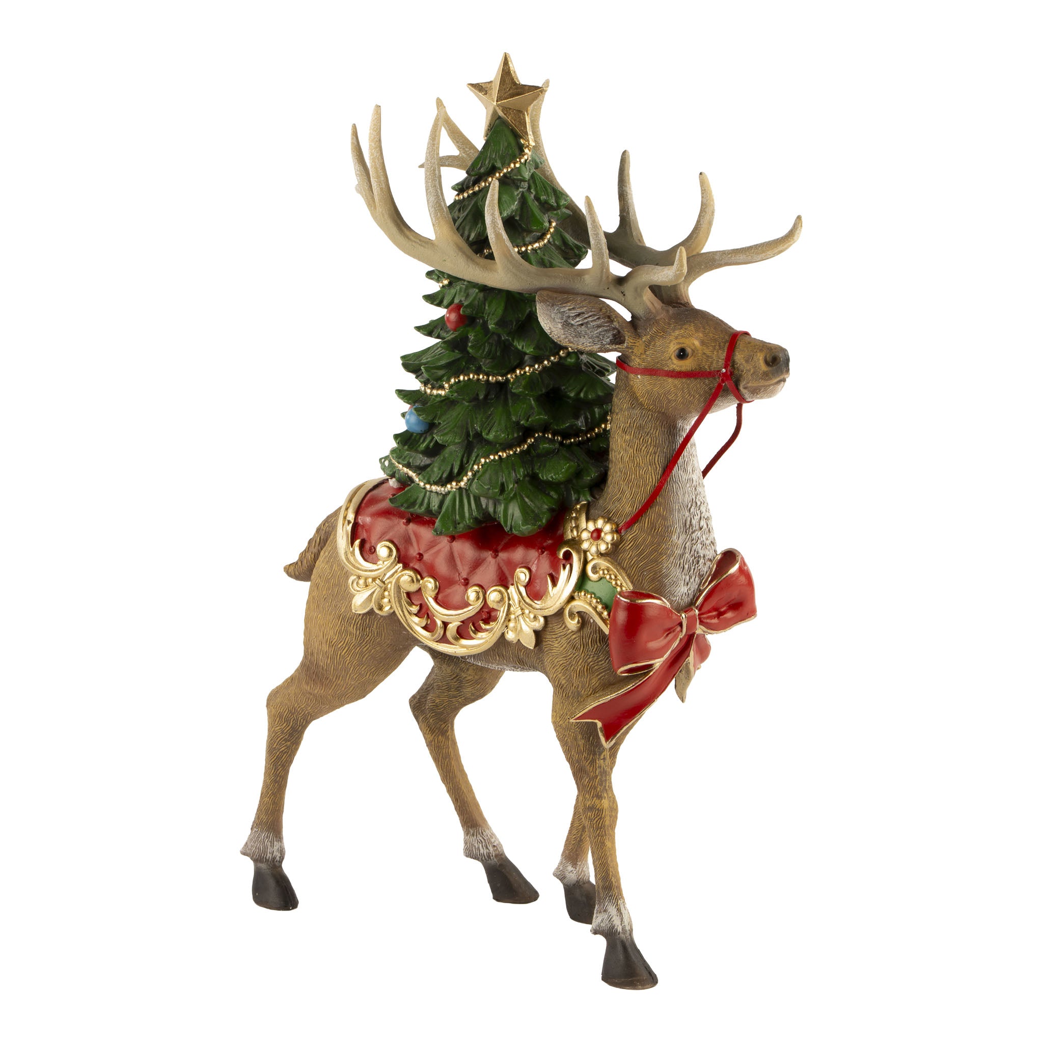 44cm Christmas Tree on Deer - Seasonal Decor