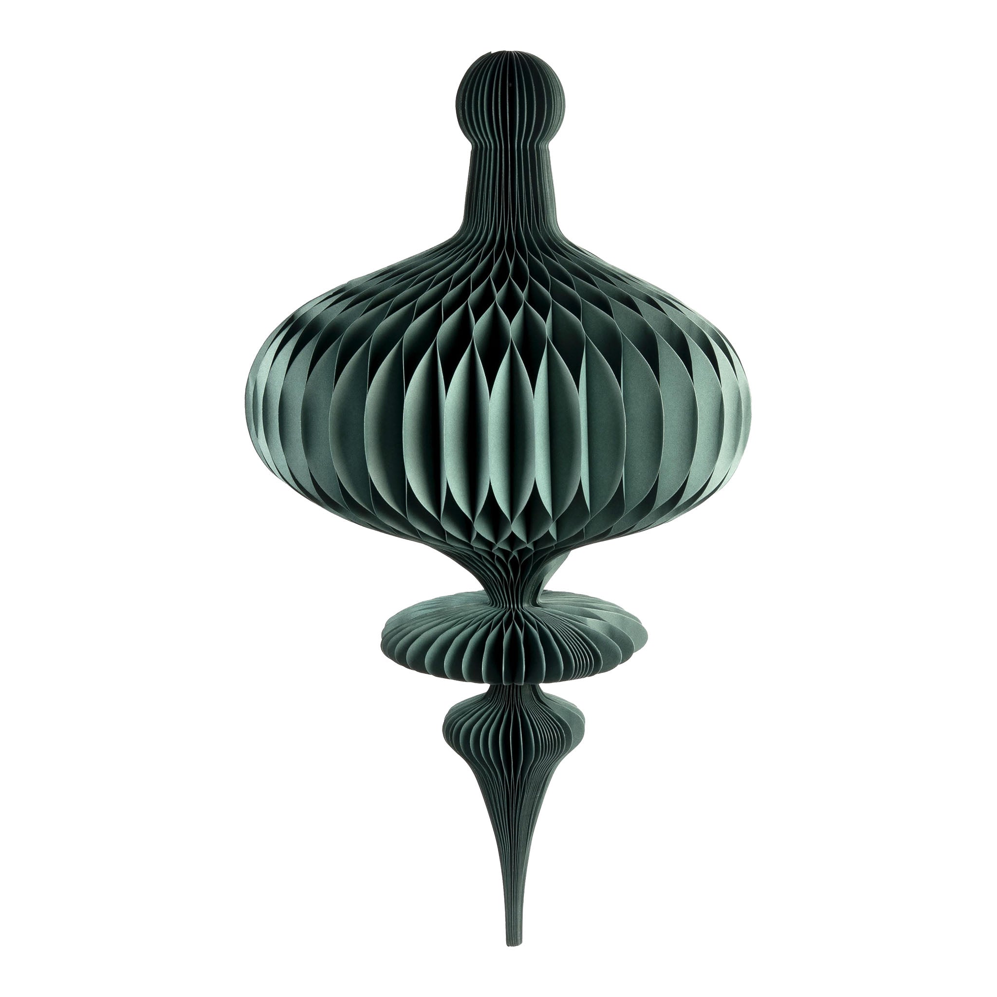 80cm Elegant Green Paper Finial Hanging - Seasonal Decor
