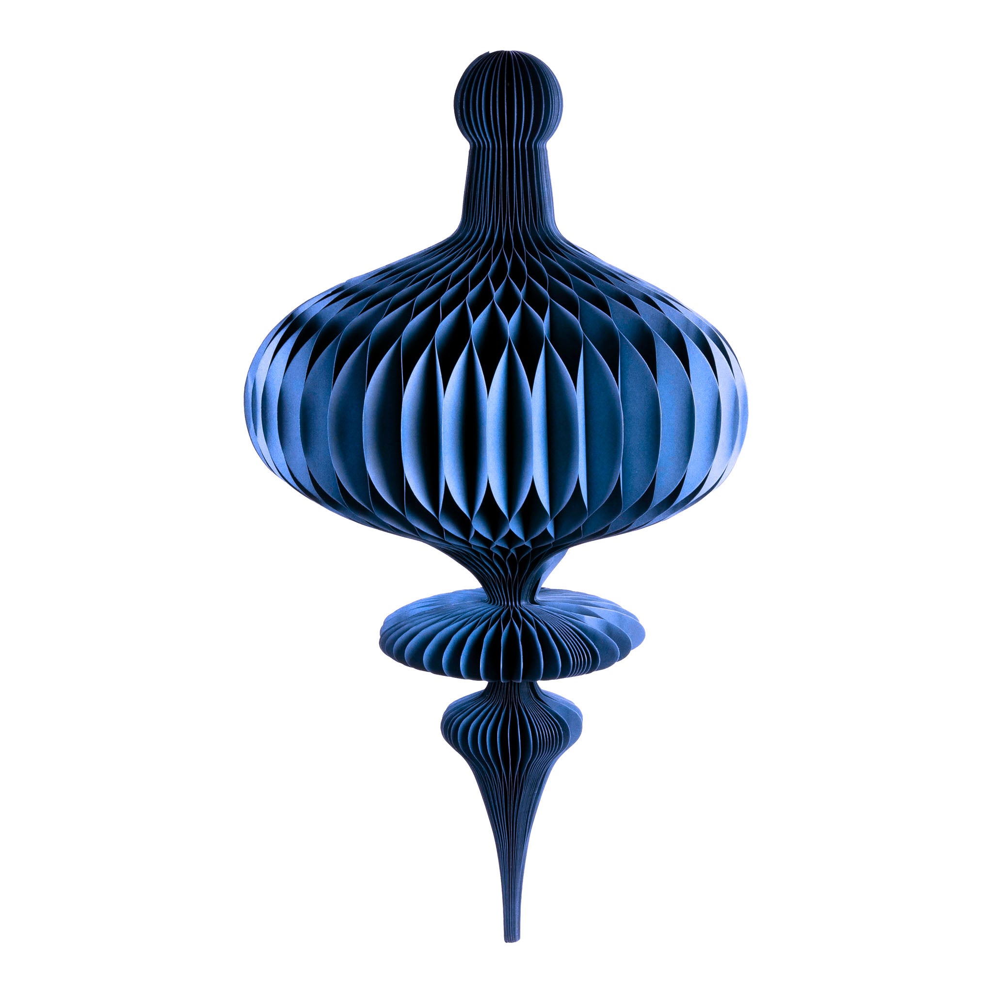 80cm Elegant Blue Paper Finial Hanging - Seasonal Decor