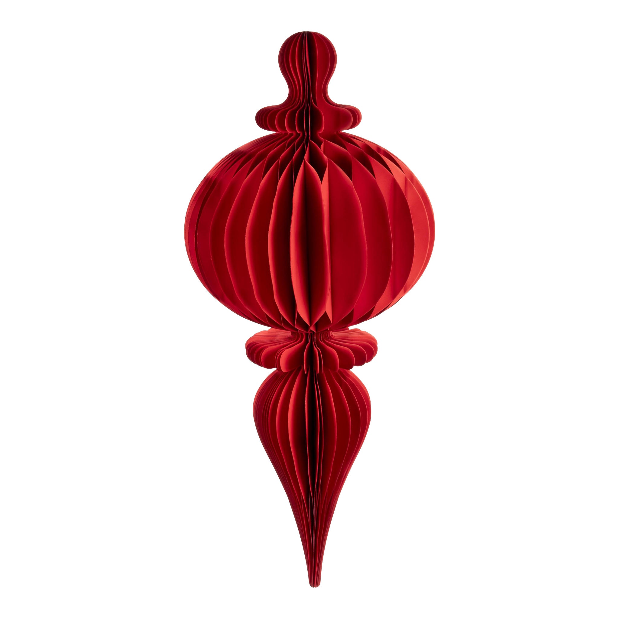 80cm Lavish Burgundy Paper Finial Hanging - Seasonal Decor