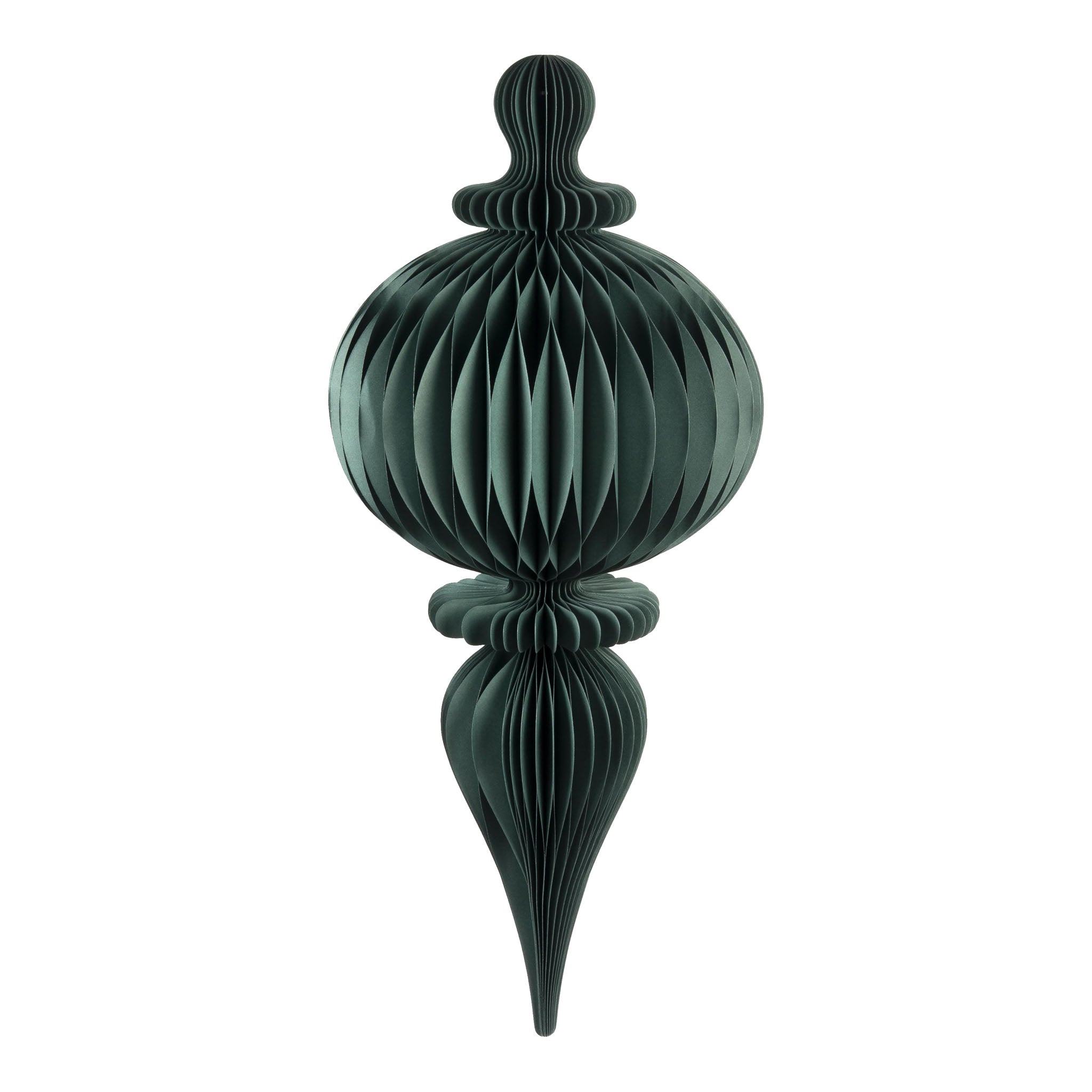 80cm Lavish Green Paper Finial Hanging - Seasonal Decor