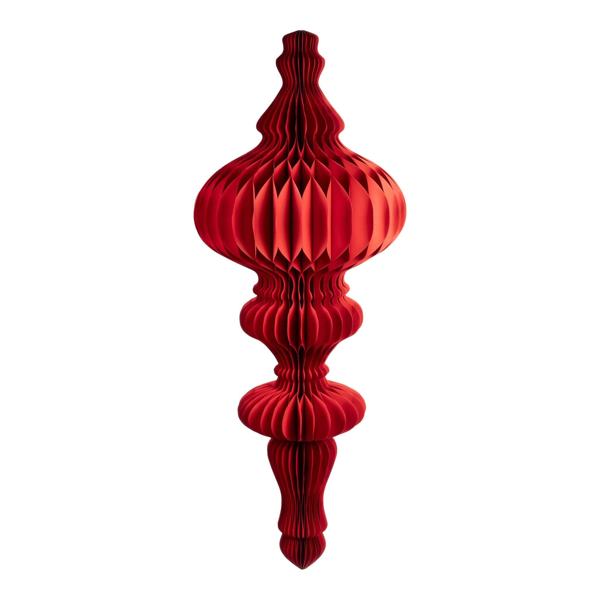 100cm Deluxe Burgundy Paper Finial Hanging - Seasonal Decor