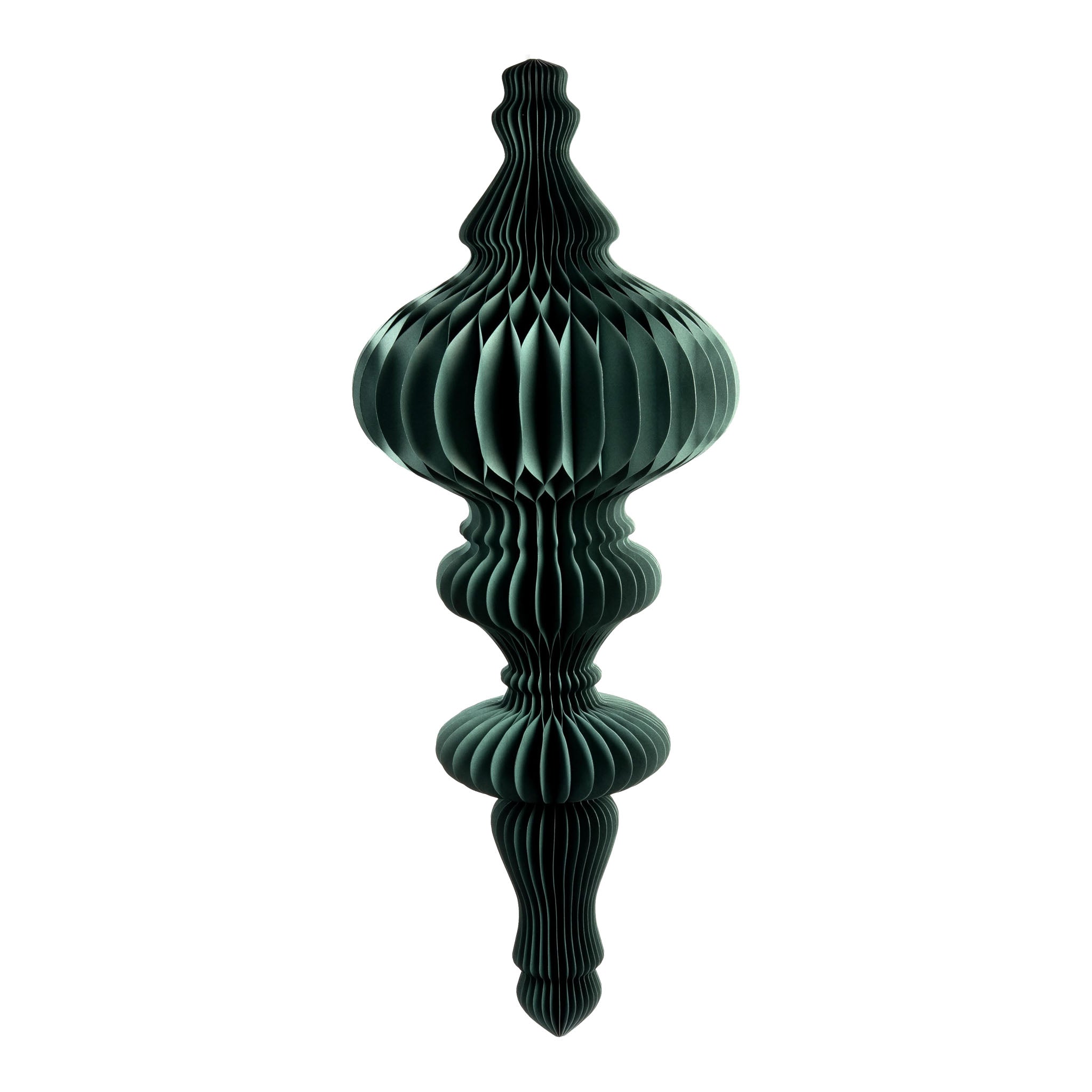 100cm Deluxe Green Paper Finial Hanging - Seasonal Decor