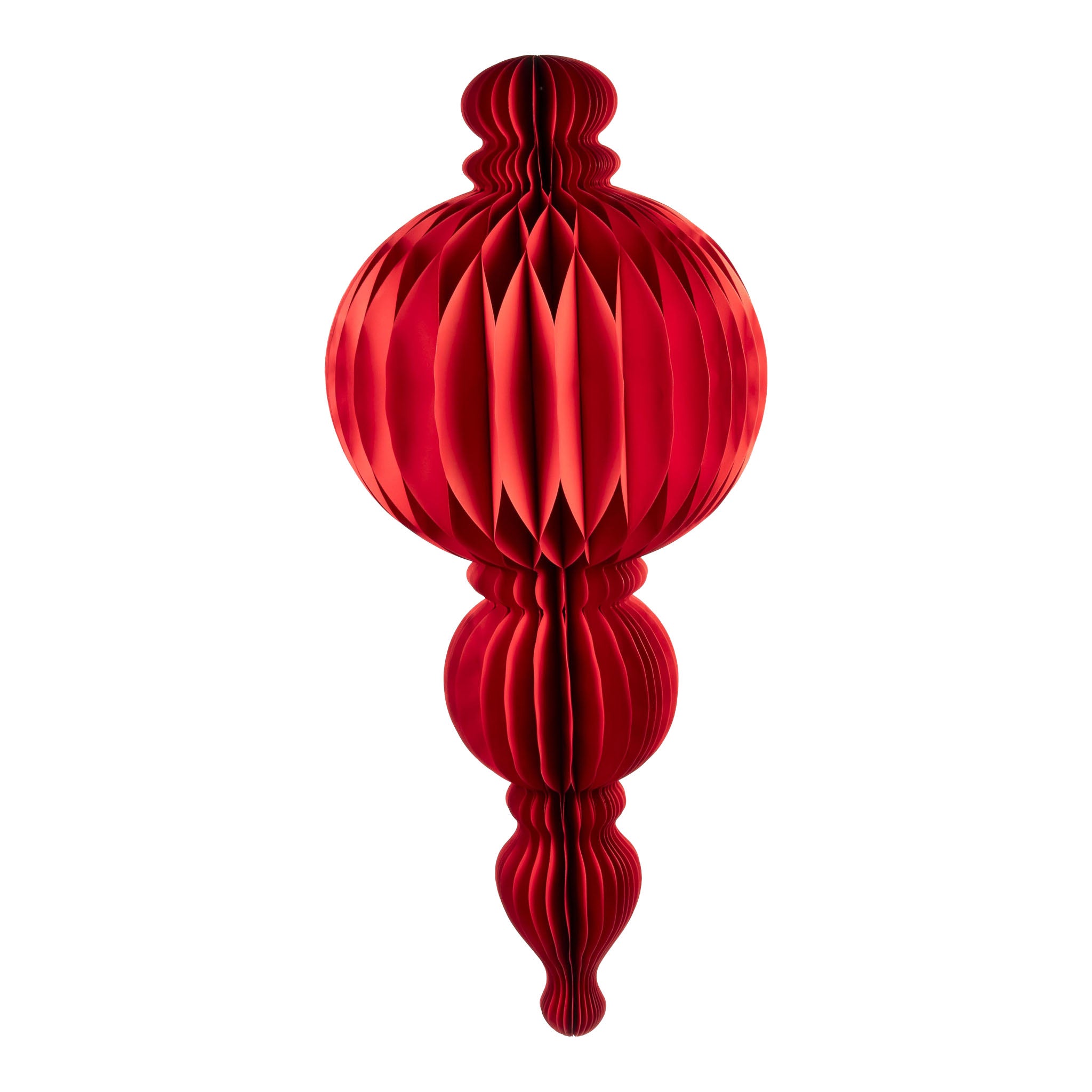 100cm Eloquent Burgundy Paper Finial Hanging - Seasonal Decor