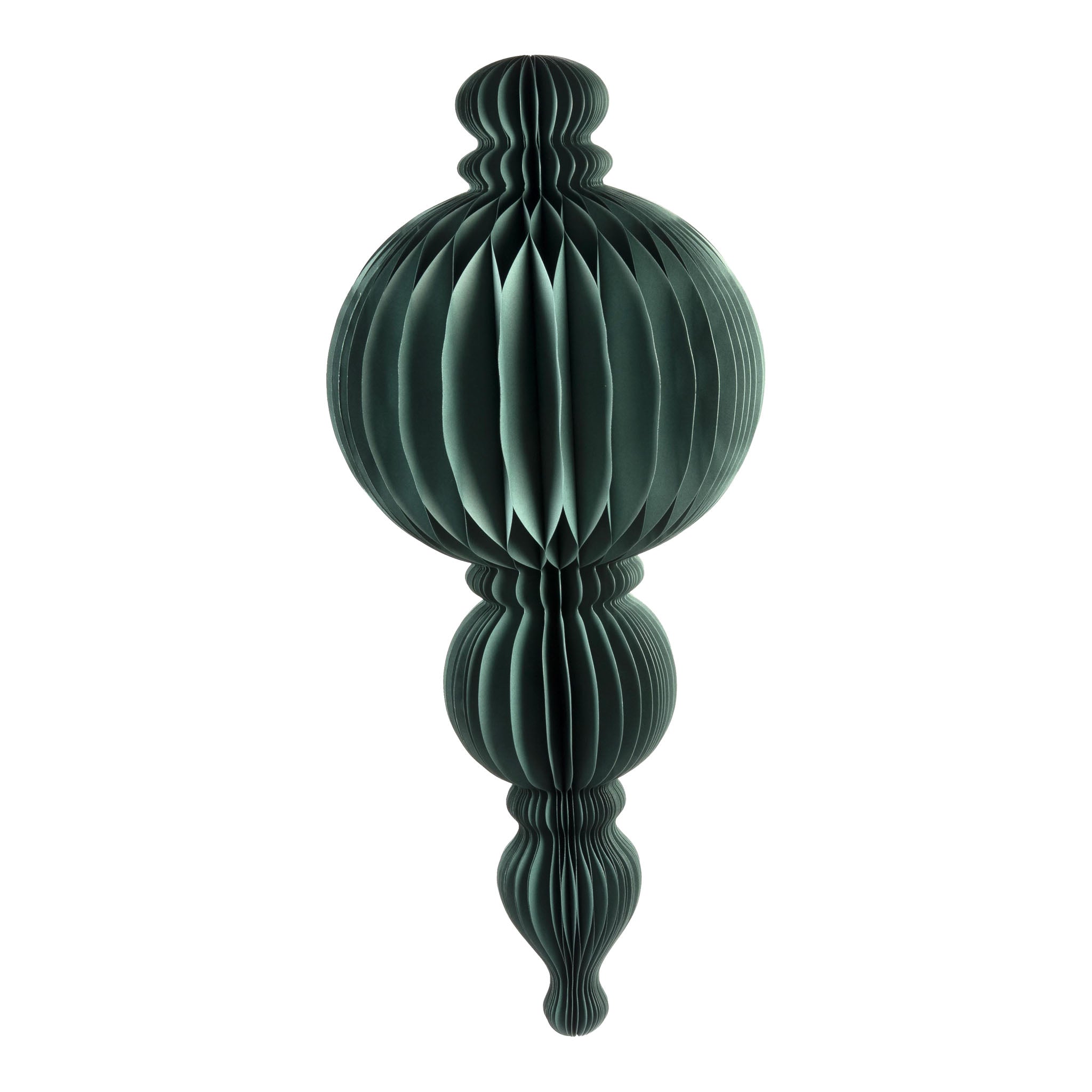 100cm Eloquent Green Paper Finial Hanging - Seasonal Decor