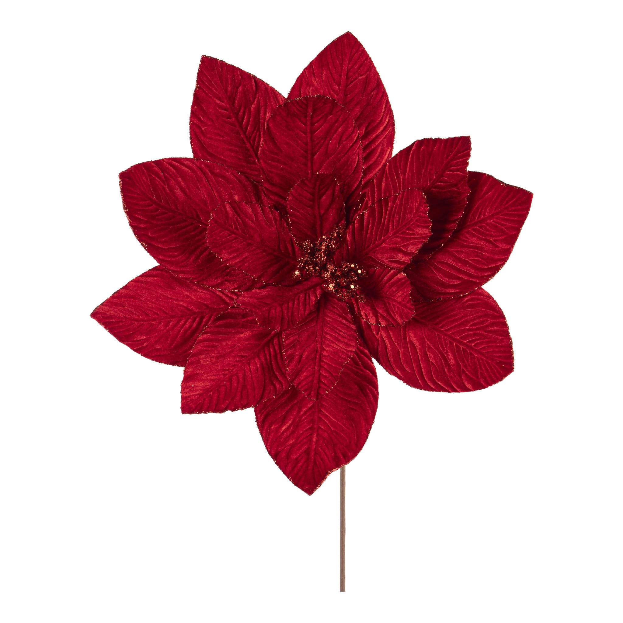 Red Poinsettia Flower Lge - Seasonal Decor