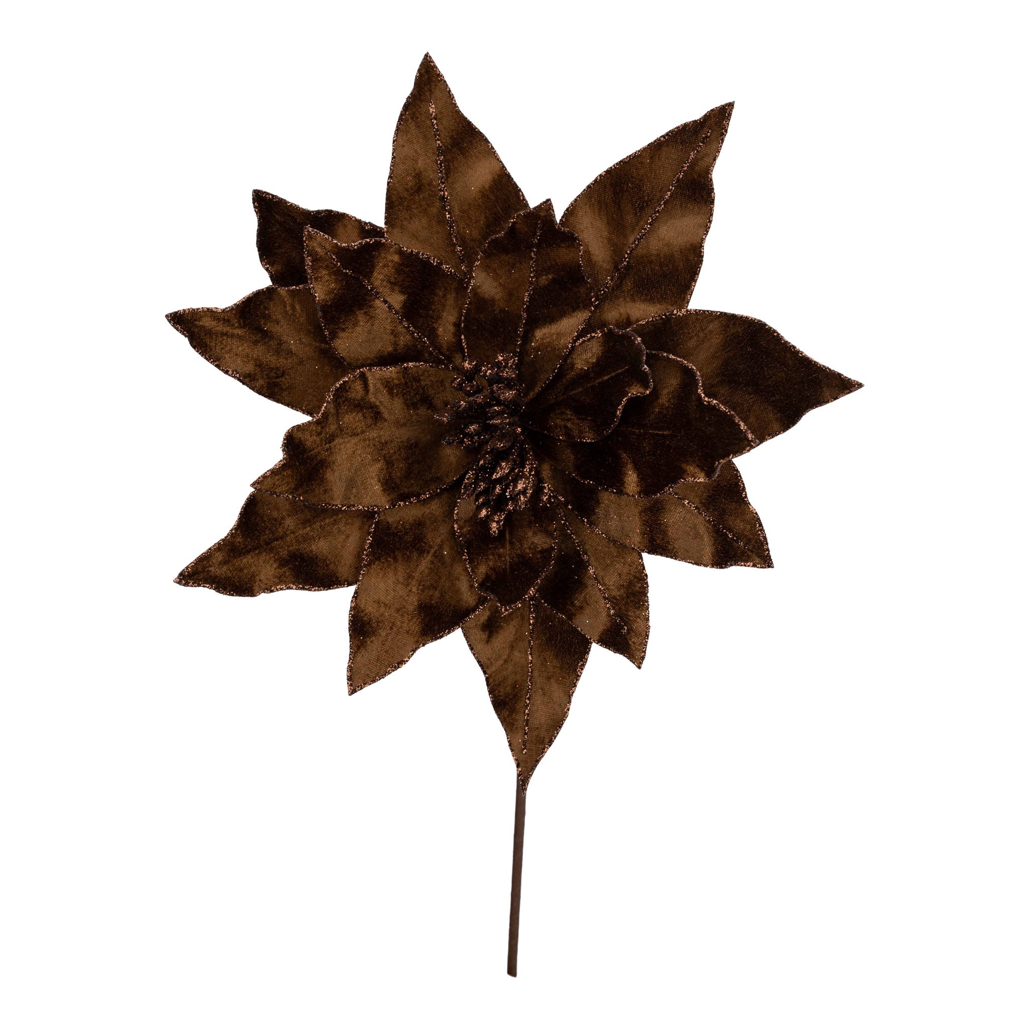 Brown Poinsettia Flower - Seasonal Decor