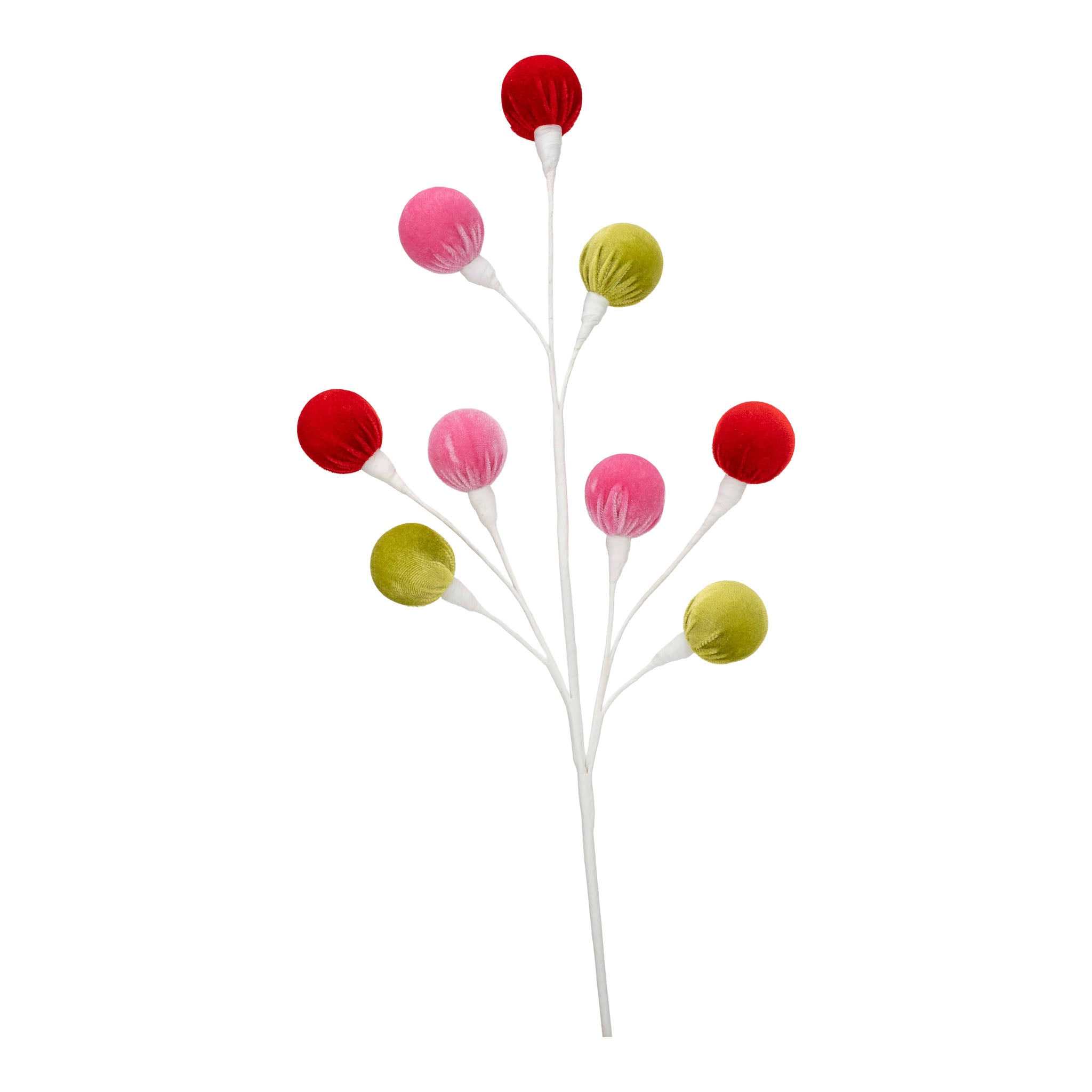 Red Green Pink Ball Spray - Seasonal Decor