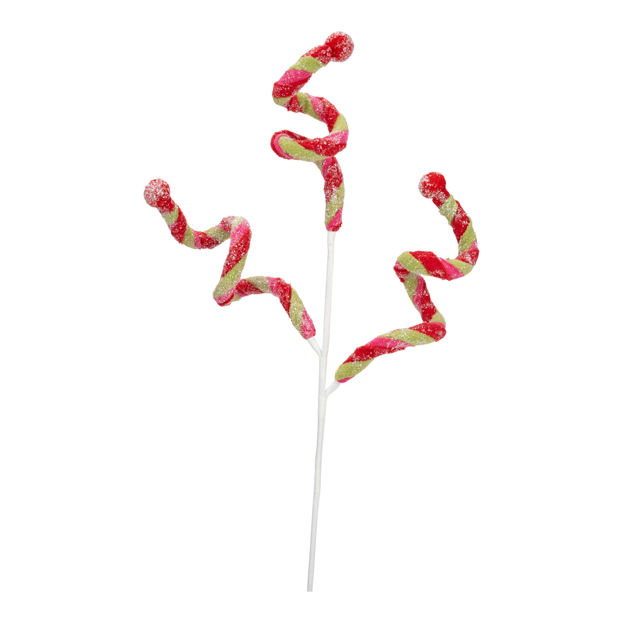 Green Red Pink Coil Spray - Seasonal Decor