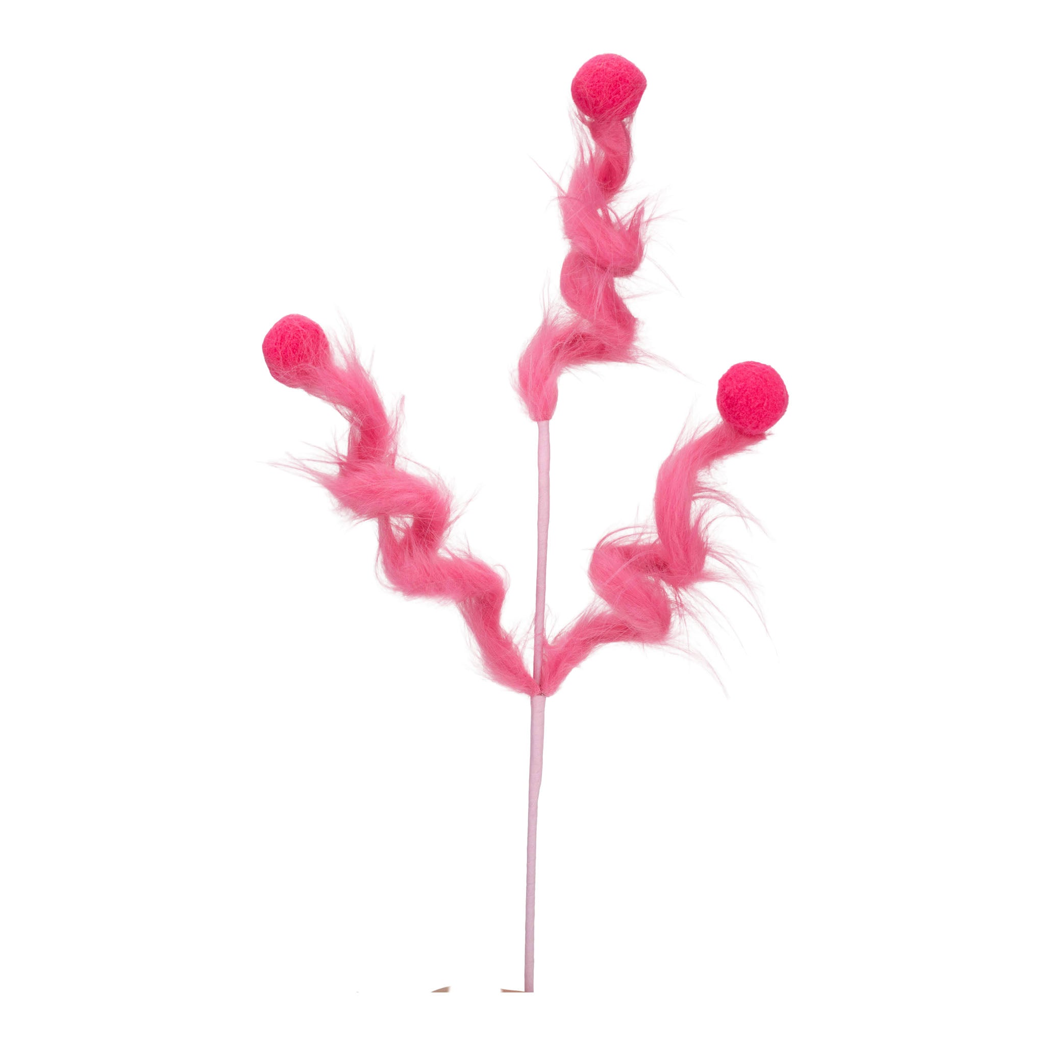 Pink Fluffy Coil Spray - Seasonal Decor