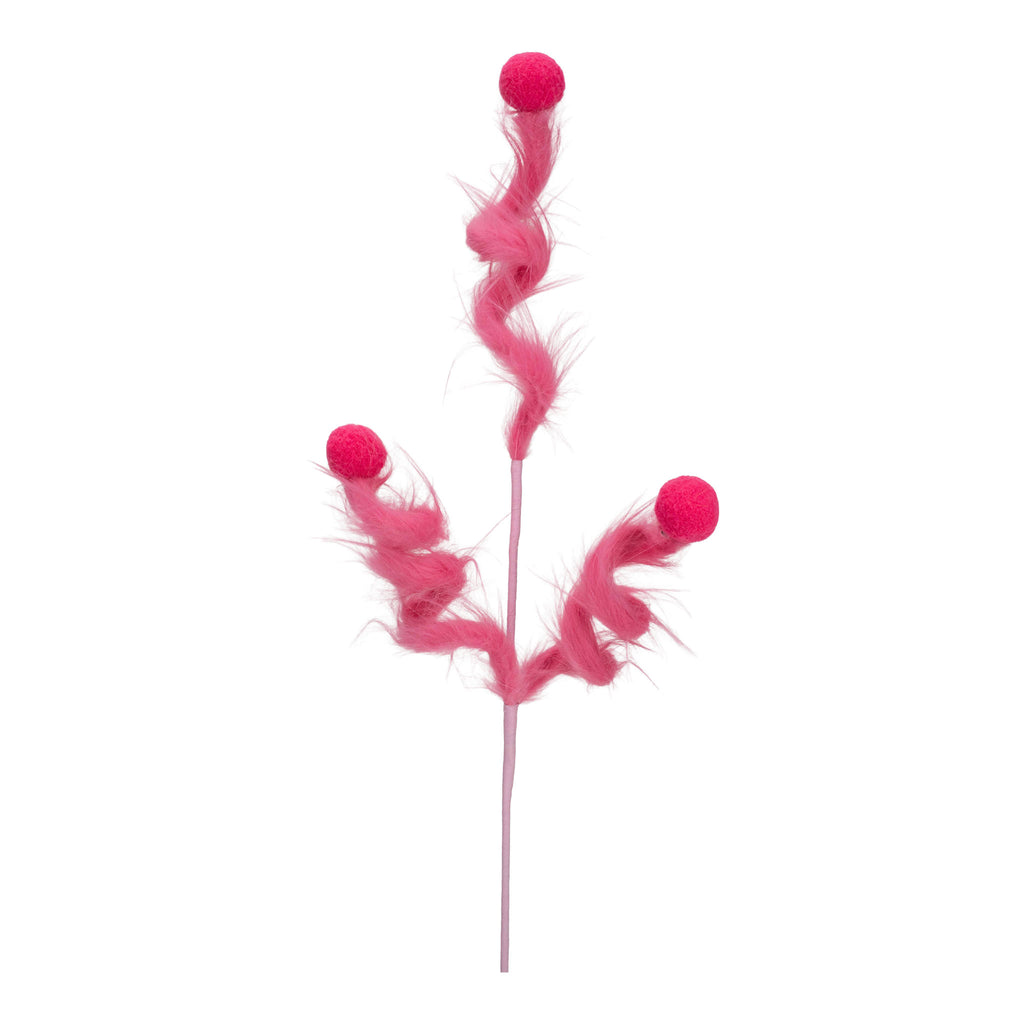 Pink Fluffy Coil Spray - Seasonal Decor