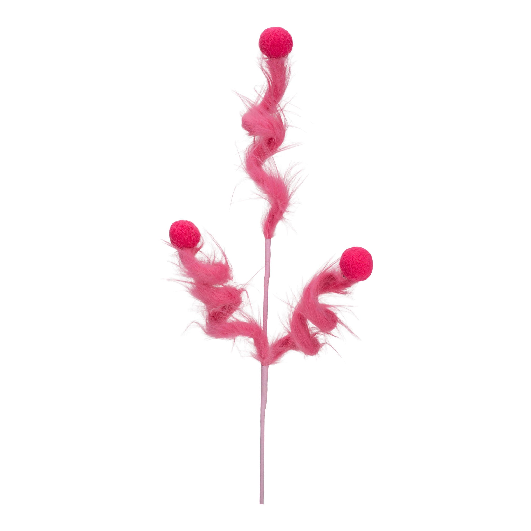 Pink Fluffy Coil Spray - Seasonal Decor
