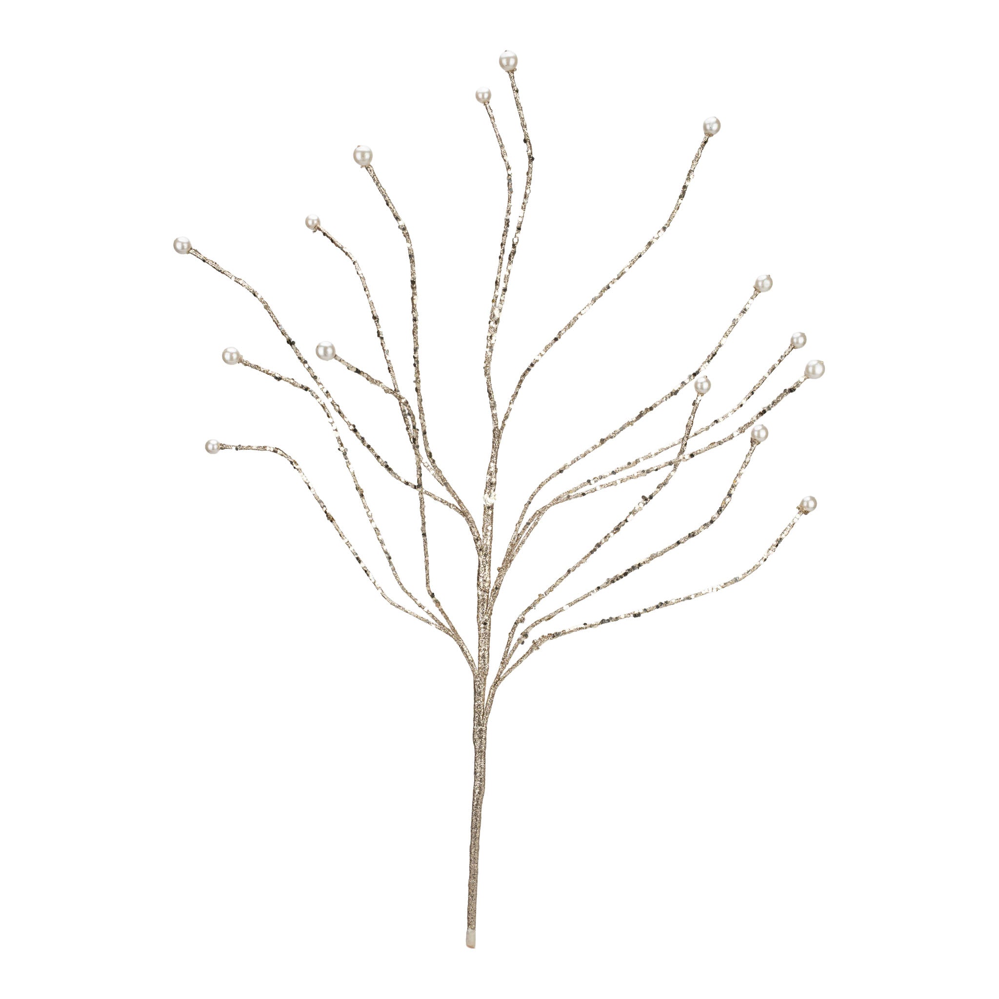 Champagne Pearl Beaded Spray - Seasonal Decor