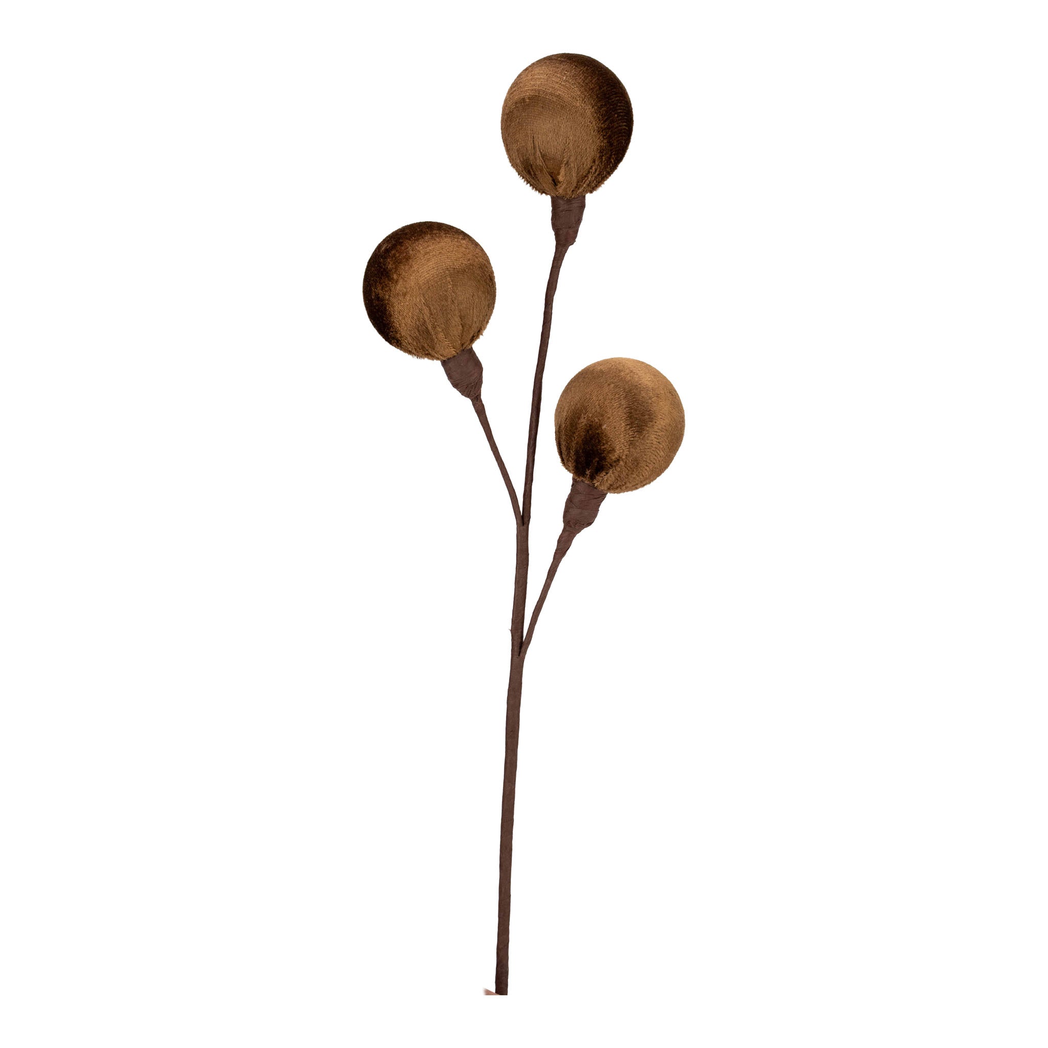 Brown 3 Ball Spray - Seasonal Decor