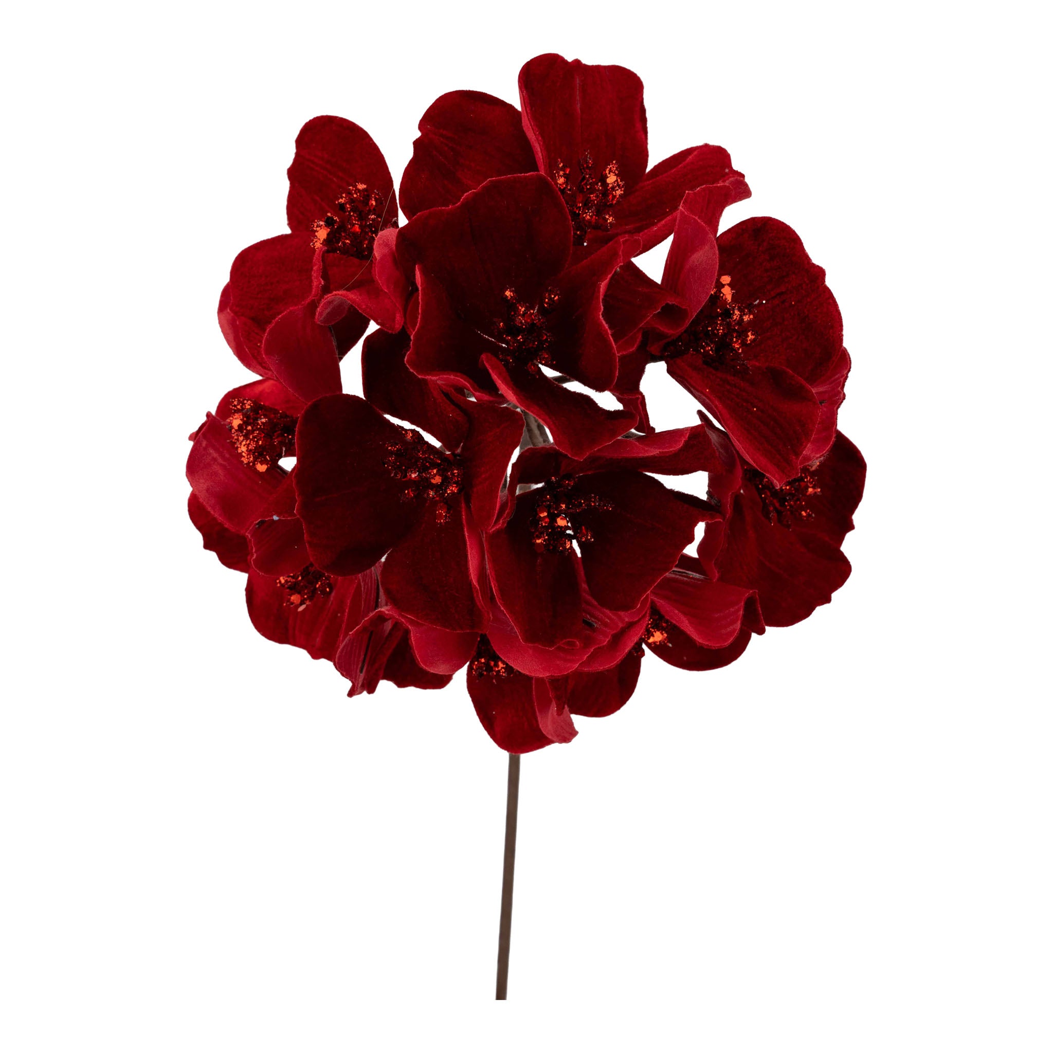 Red Christmas Hydrangea Flower - Seasonal Decor