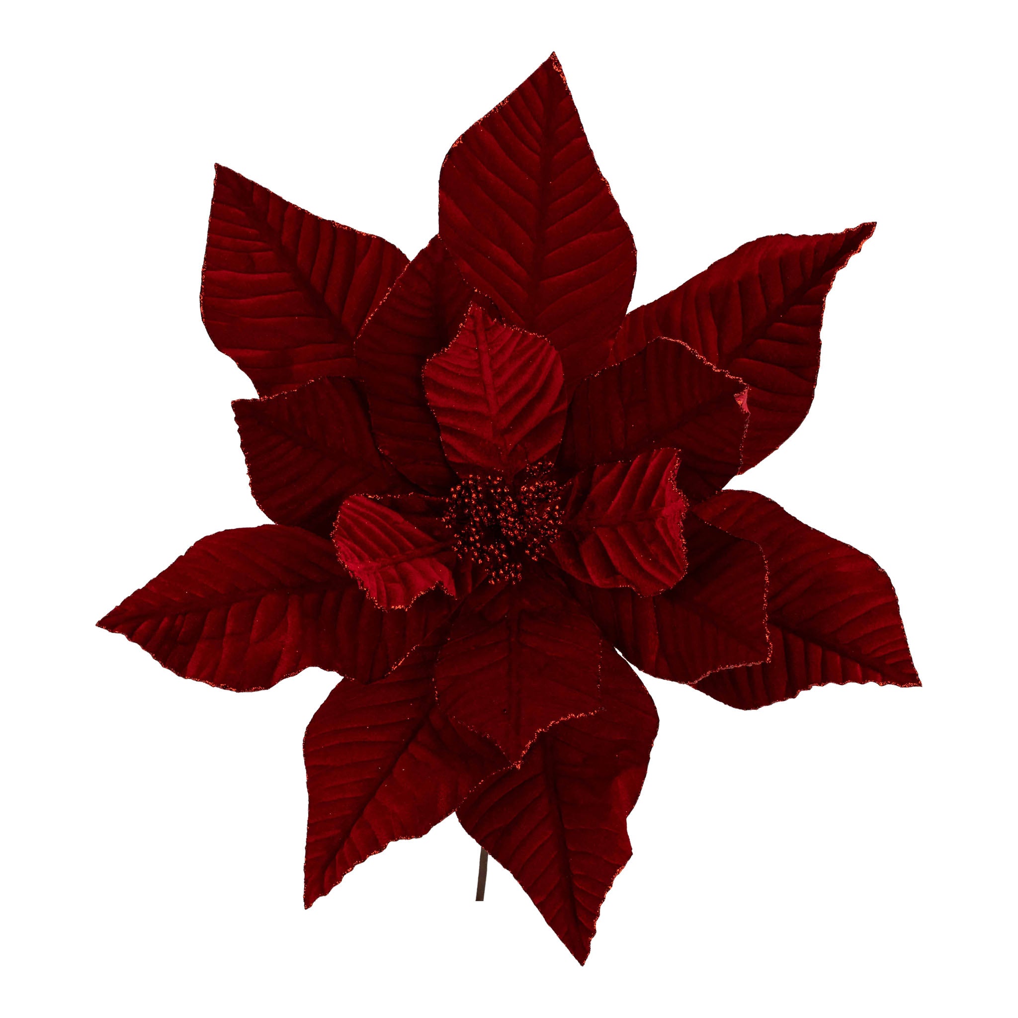 Red Poinsettia Flower Lge - Seasonal Decor