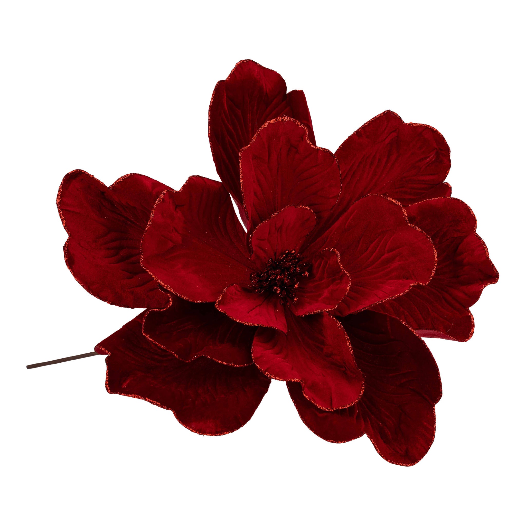 Red Magnolia Flower Lge - Seasonal Decor